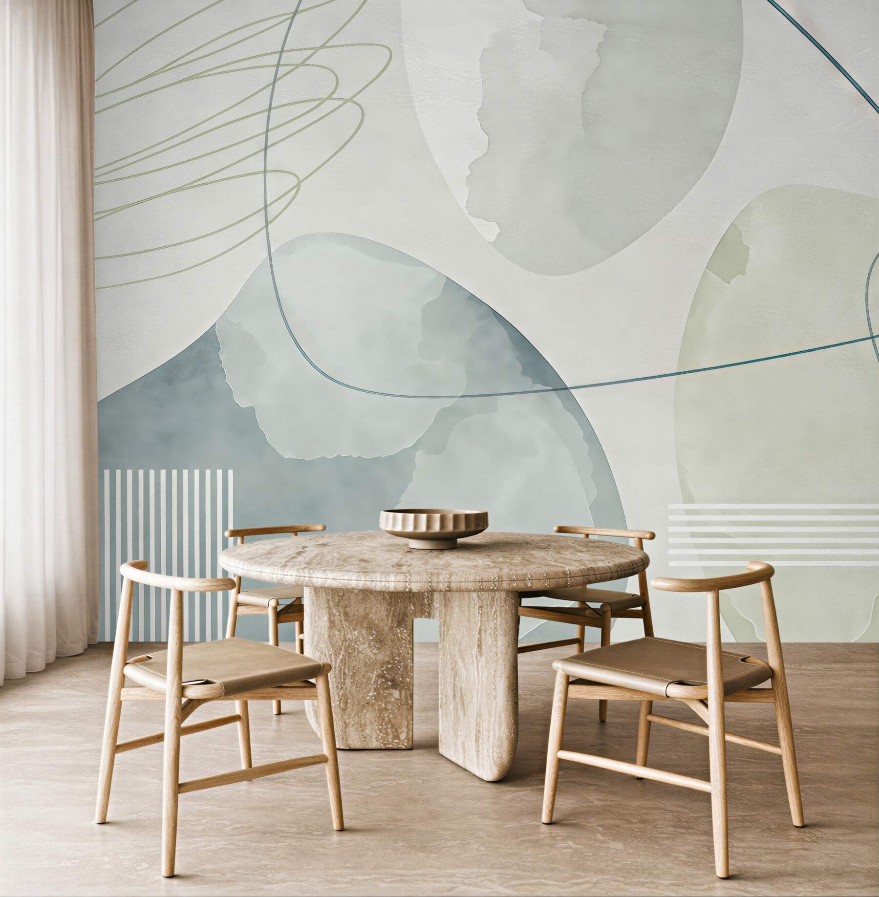 Fototapeta pastelowa abstrakcja z geometryczną lekkością