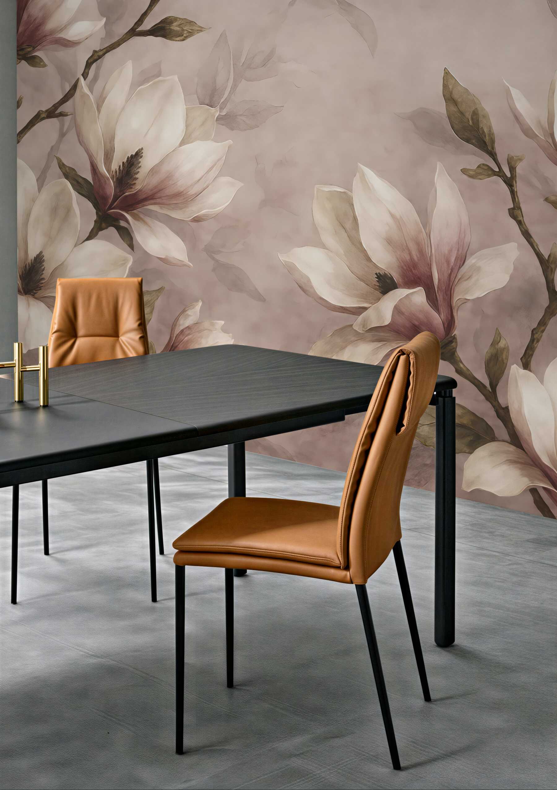 Fototapeta akwarelowe magnolie w pudrowym różu