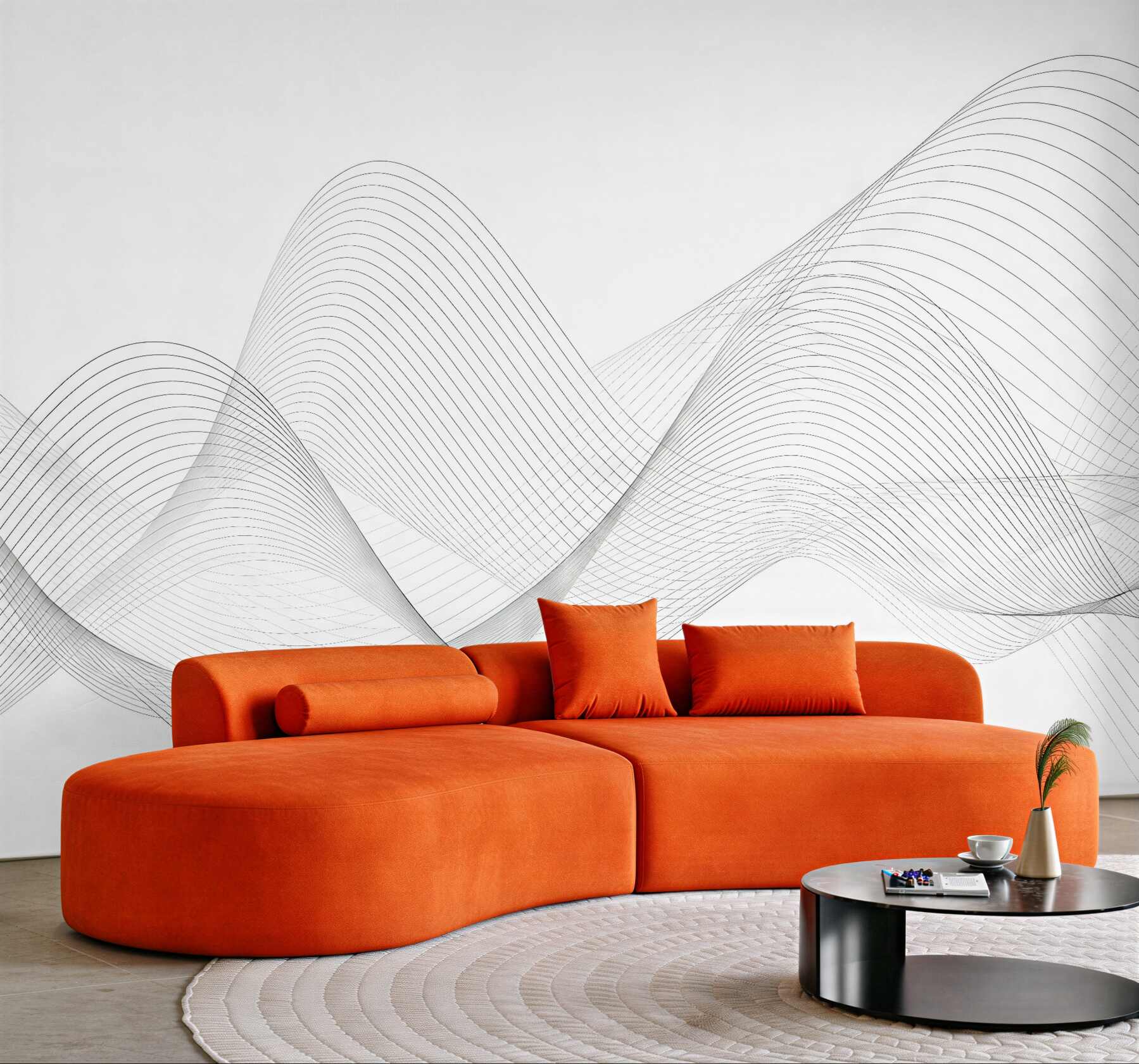 Fototapeta subtelne fale minimalistycznej harmonii