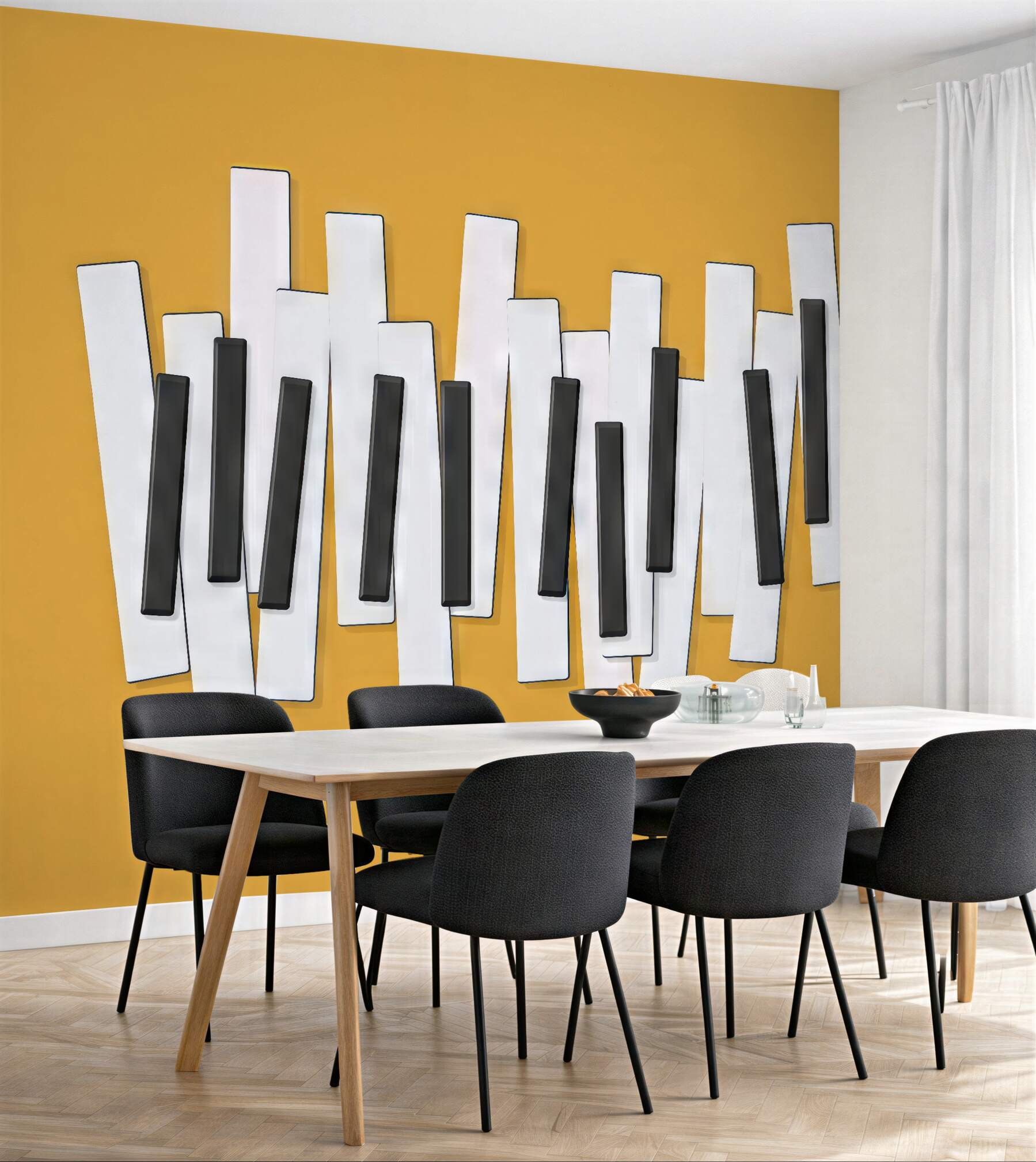 Fototapeta geometryczna abstrakcja w czerni i bieli