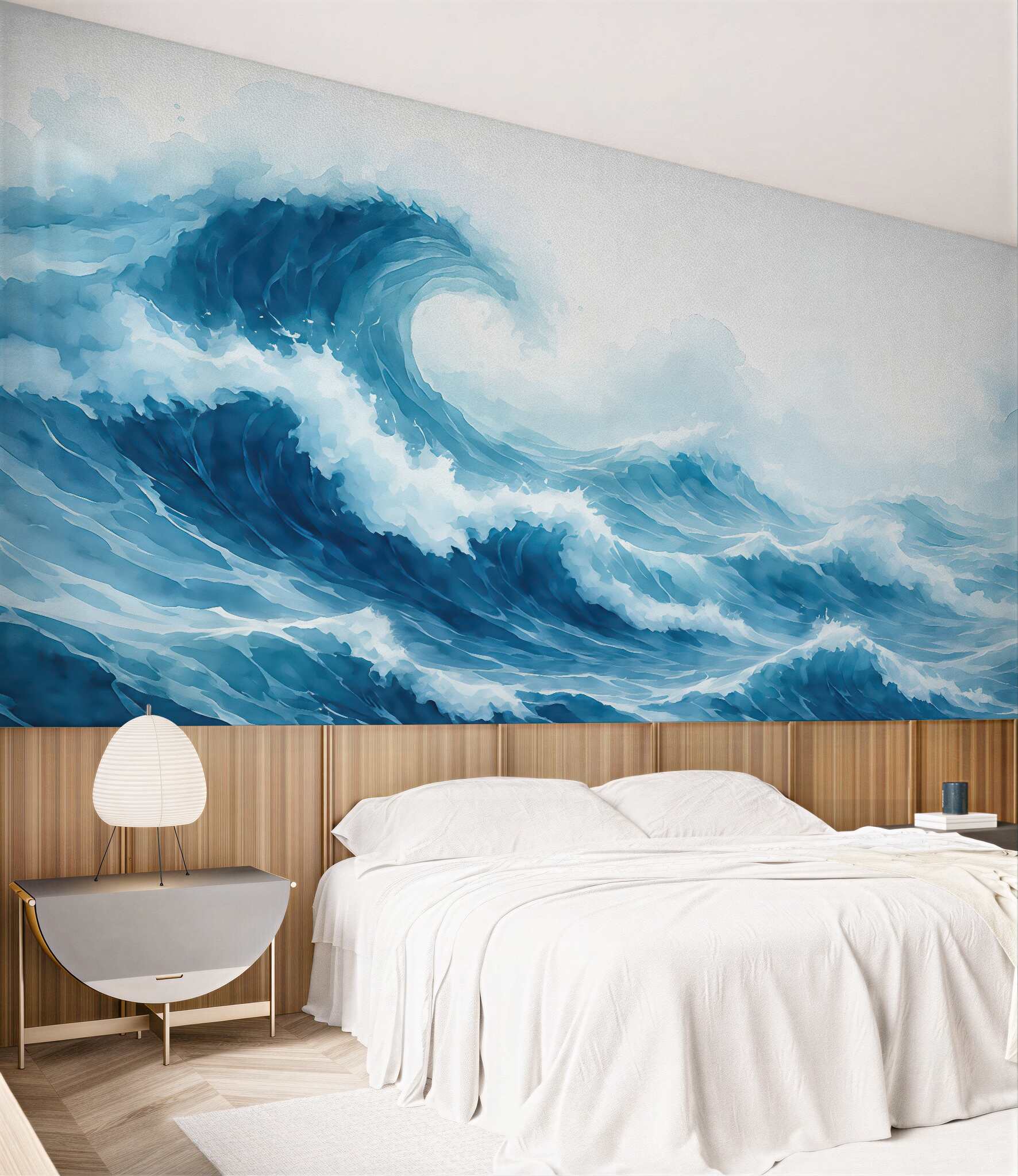 Fototapeta malarskie błękitne fale oceanu