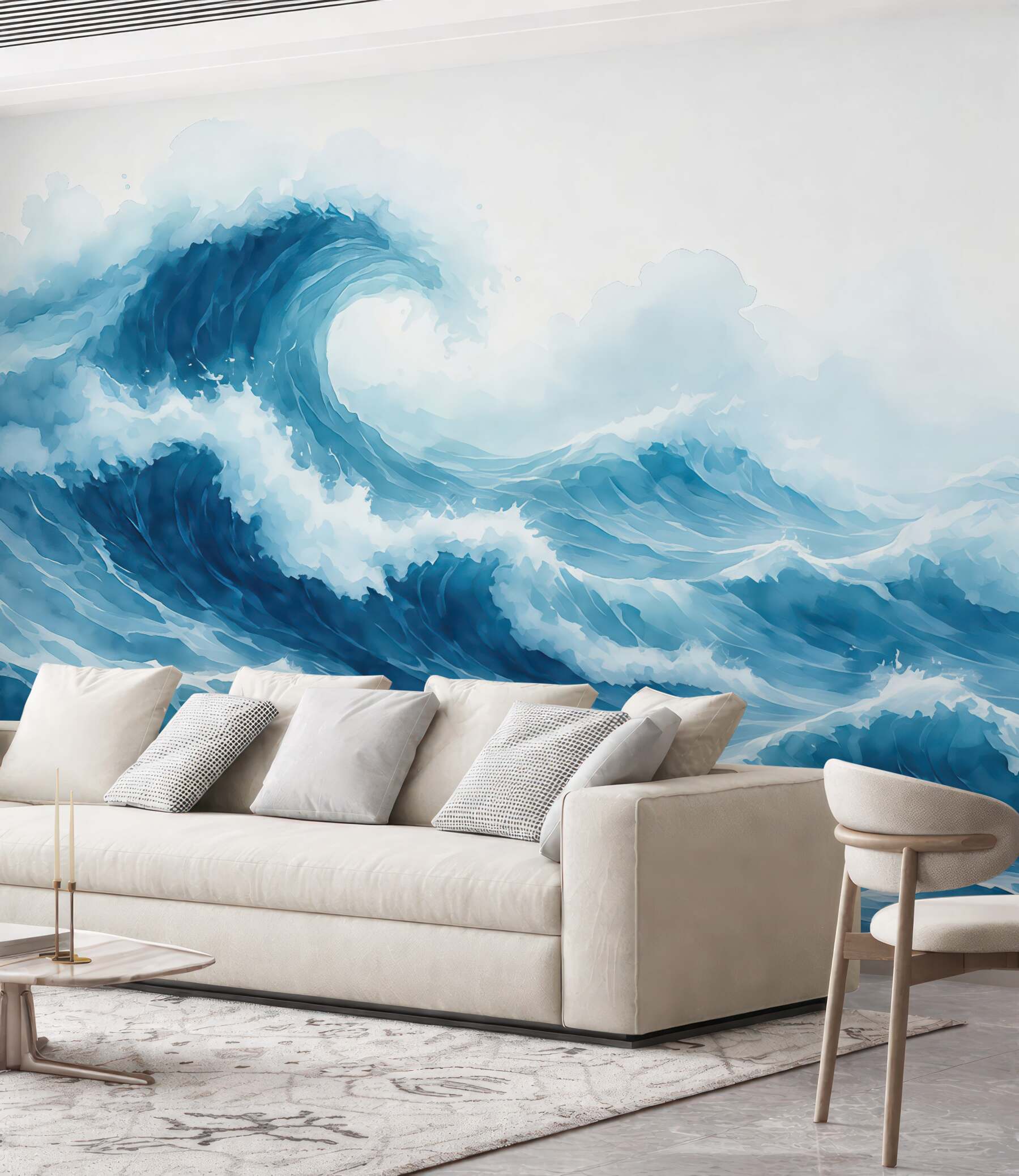 Fototapeta malarskie błękitne fale oceanu