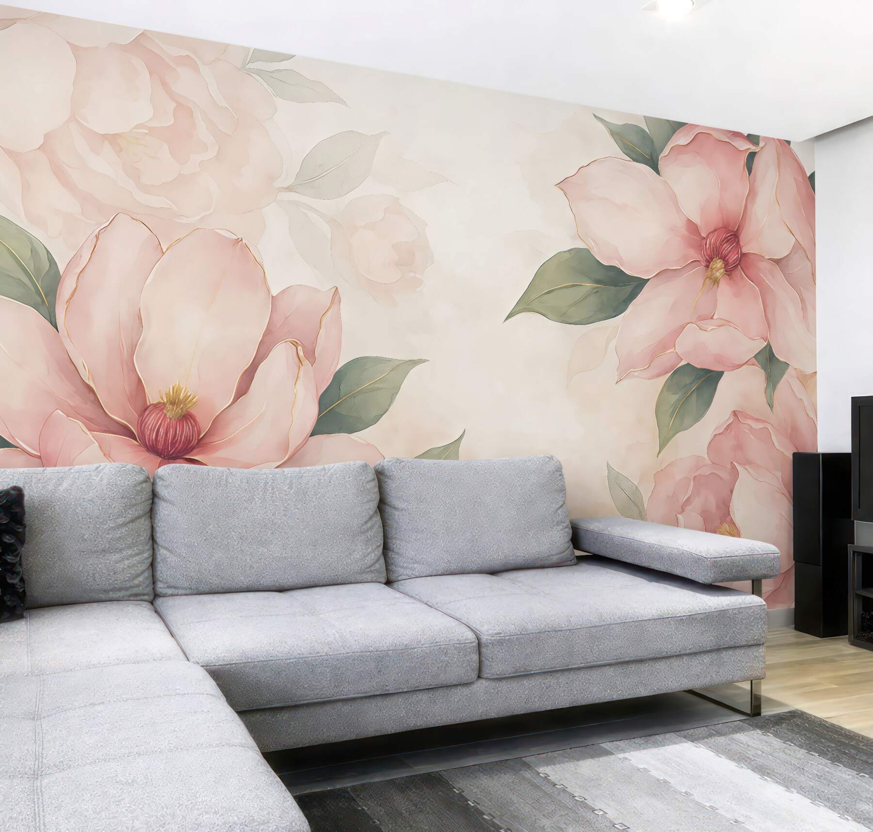 Fototapeta pudrowe magnolie w subtelnej elegancji