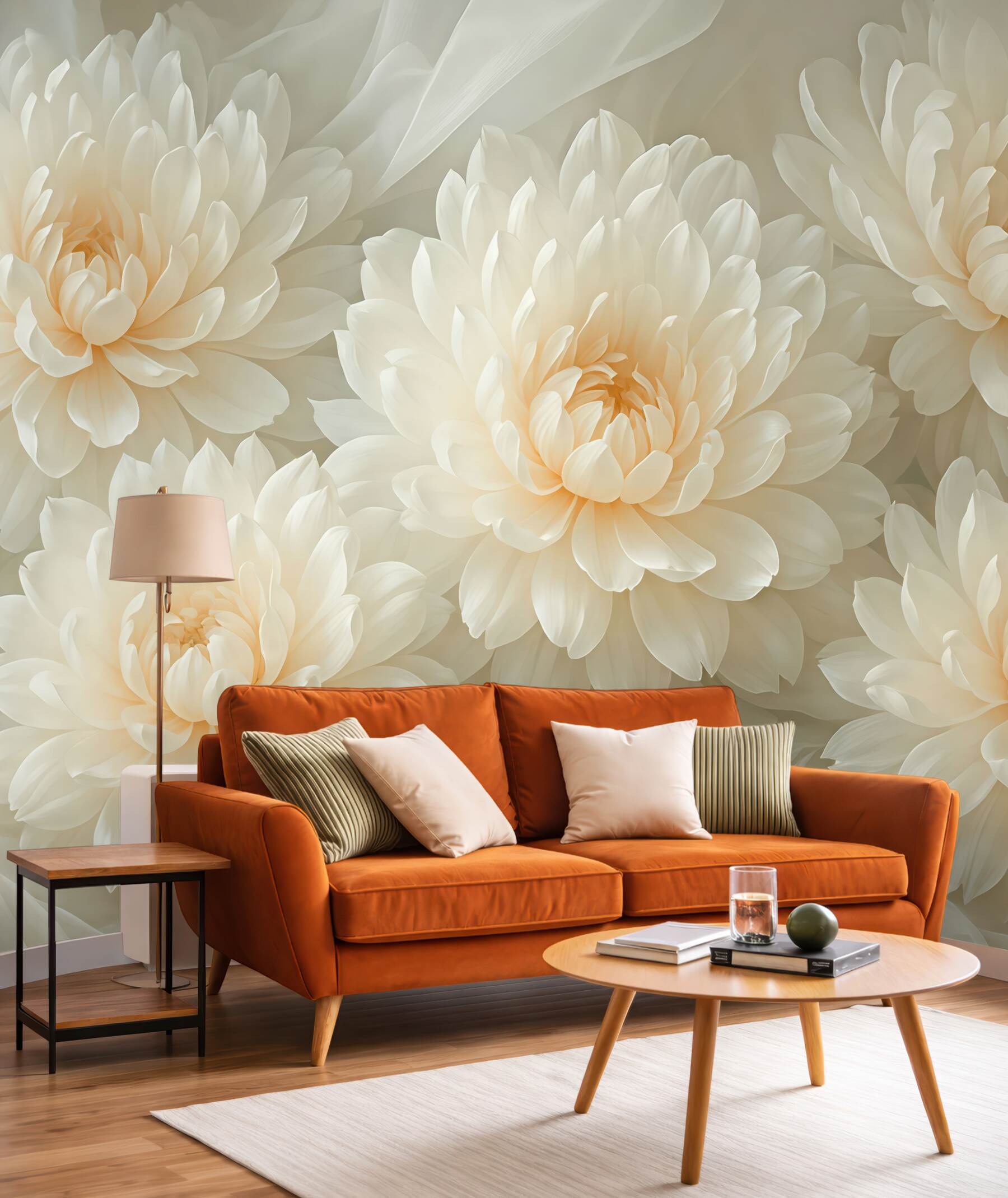 Fototapeta kremowe peonie w jedwabistej delikatności