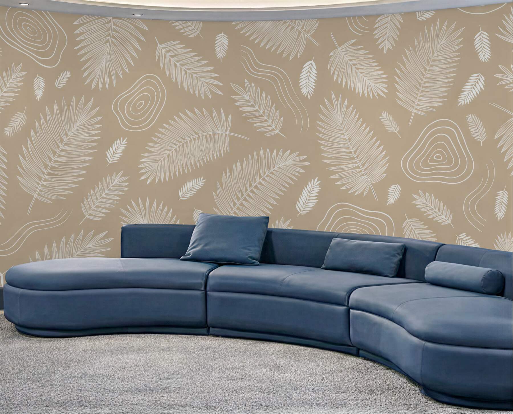 Fototapeta beżowe liście w stylu boho