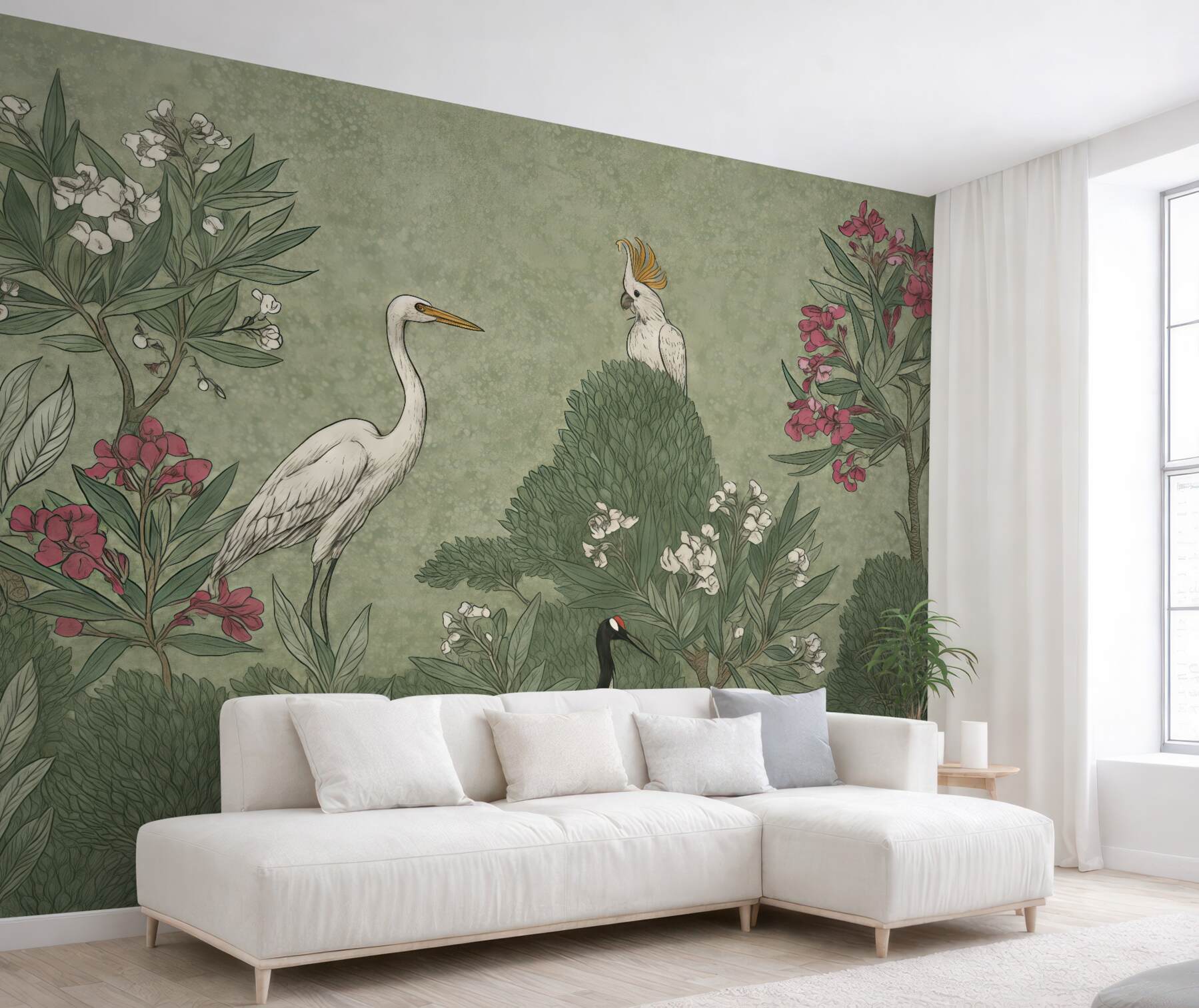 Fototapeta egzotyczne ptaki w botanicznym ogrodzie