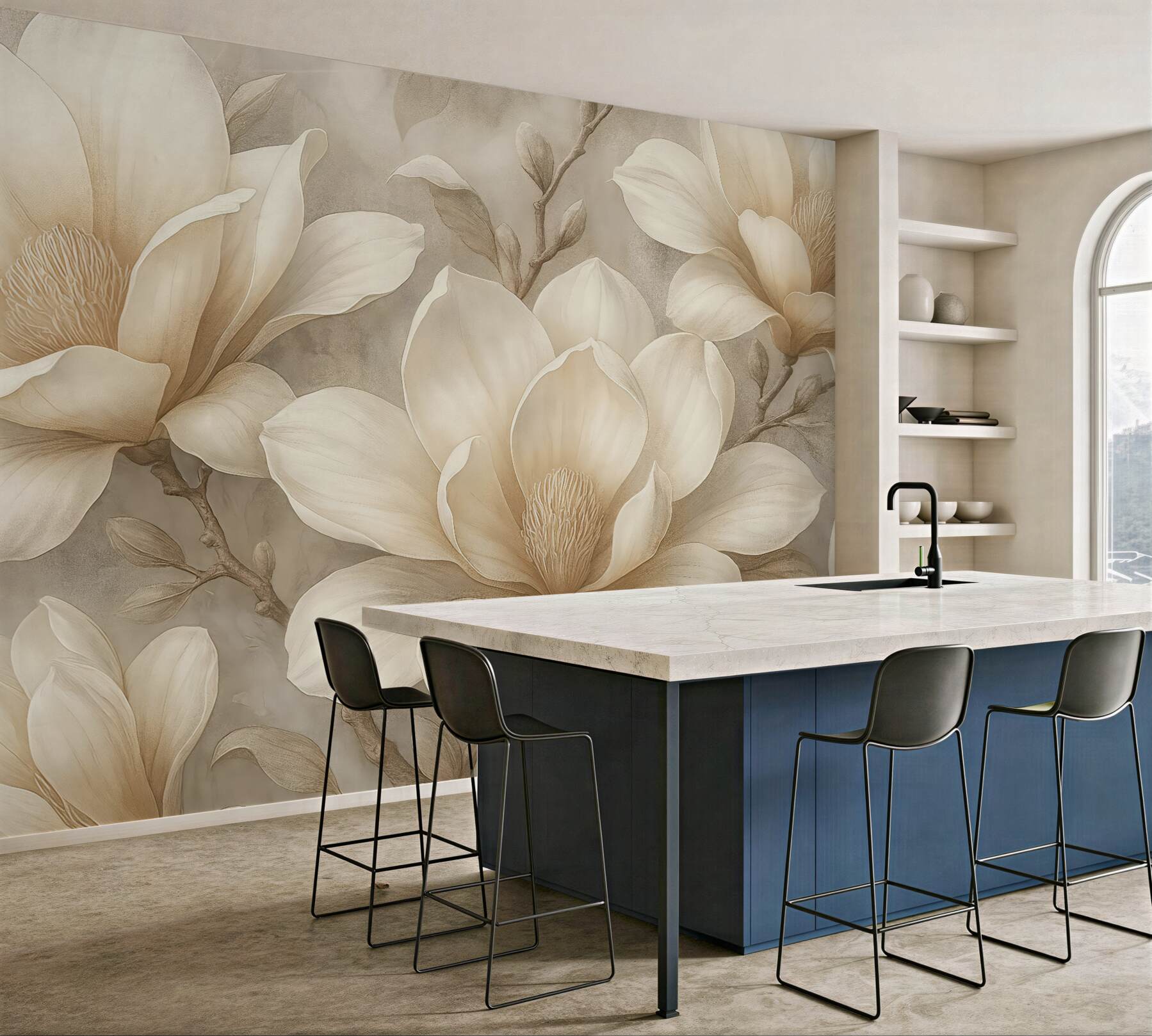 Fototapeta kremowe magnolie w subtelnej elegancji