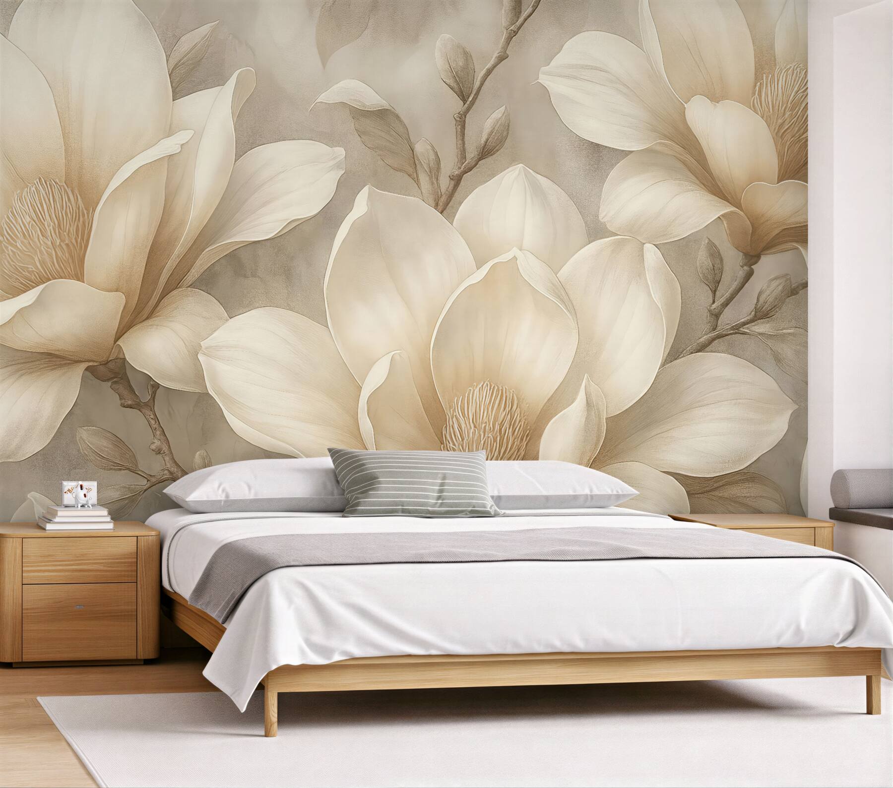 Fototapeta kremowe magnolie w subtelnej elegancji