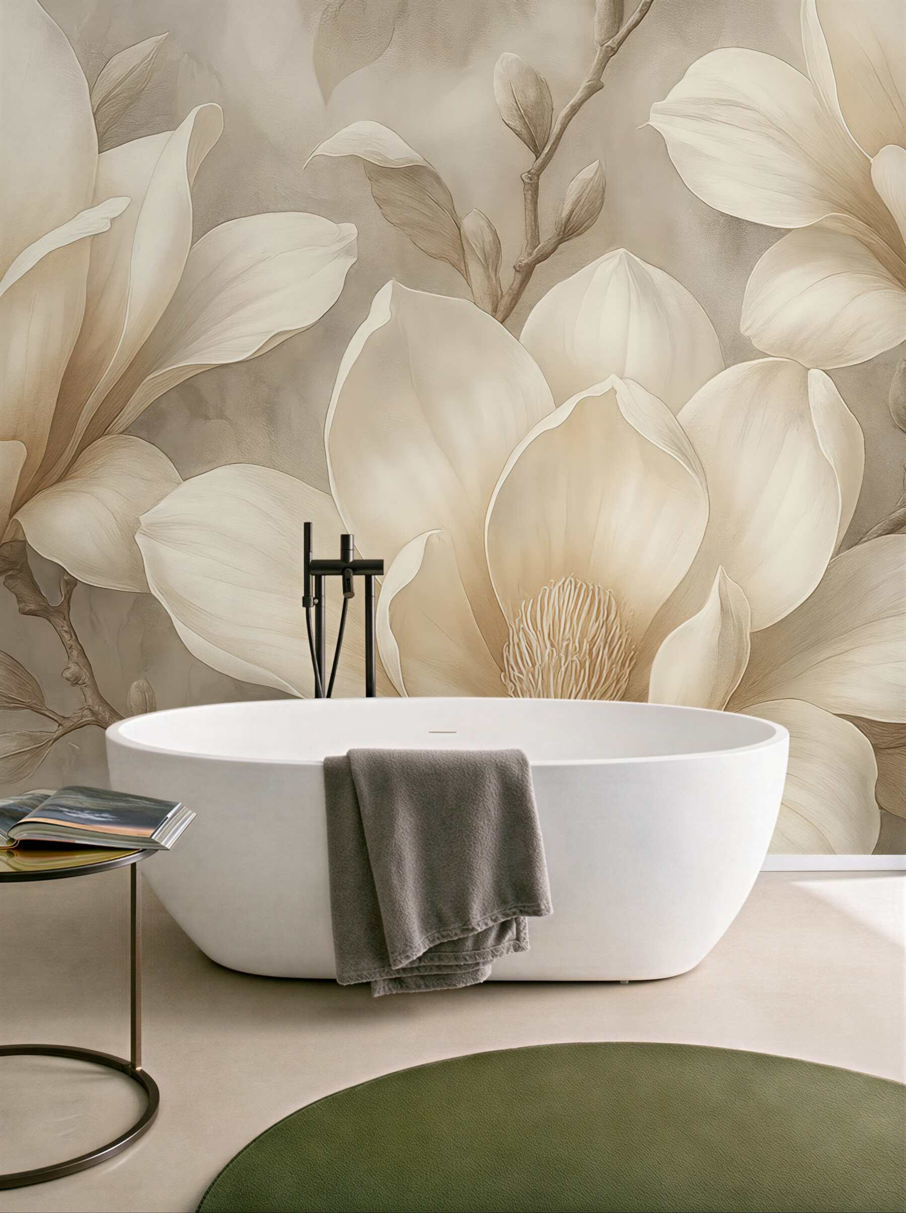Fototapeta kremowe magnolie w subtelnej elegancji