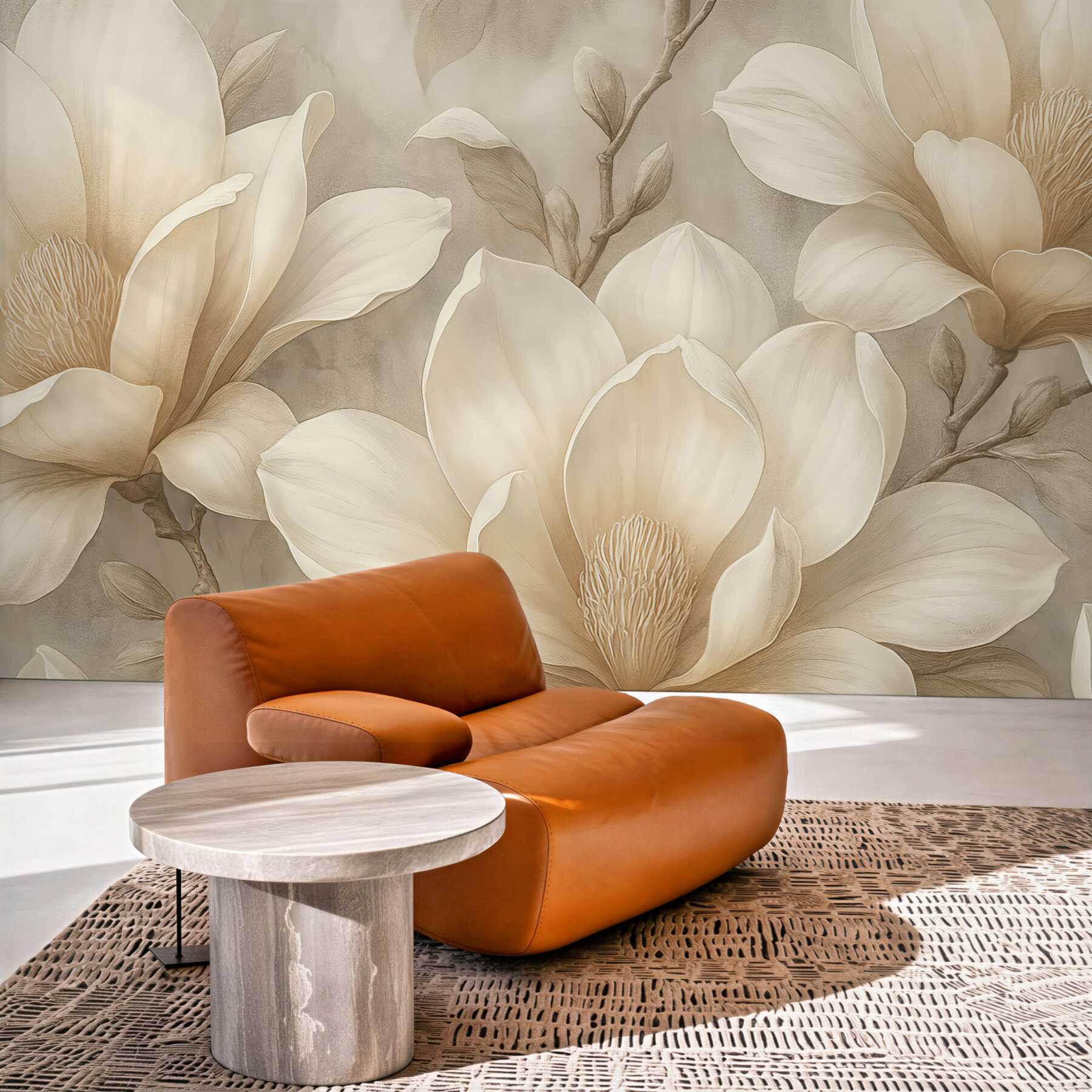 Fototapeta kremowe magnolie w subtelnej elegancji
