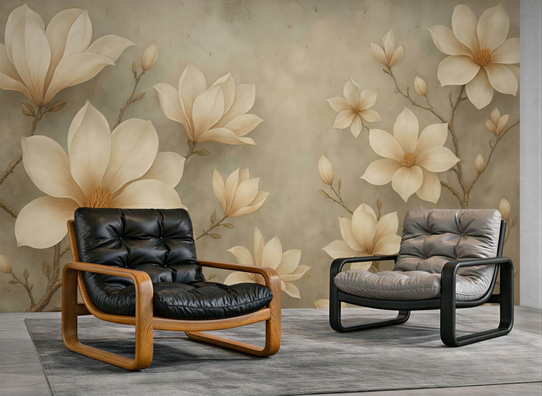 Fototapeta kremowe magnolie w subtelnej elegancji