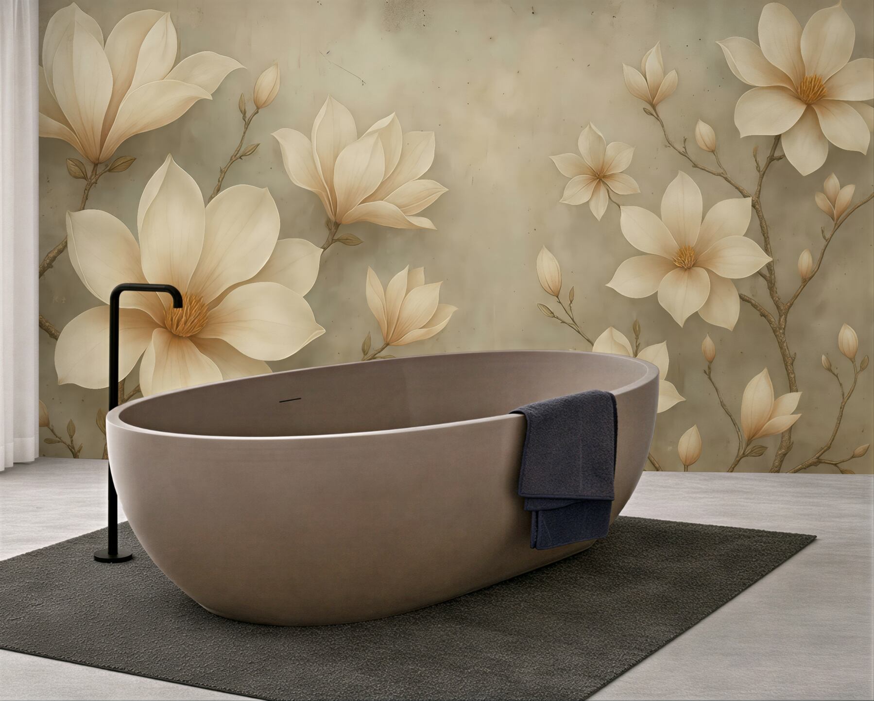 Fototapeta kremowe magnolie w subtelnej elegancji