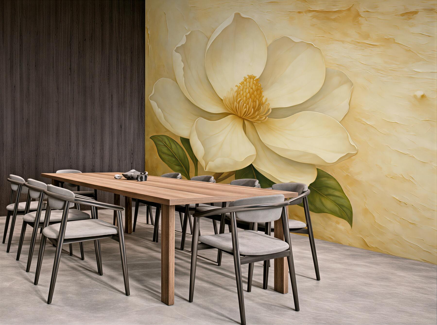 Fototapeta kremowa magnolia w eleganckim stylu