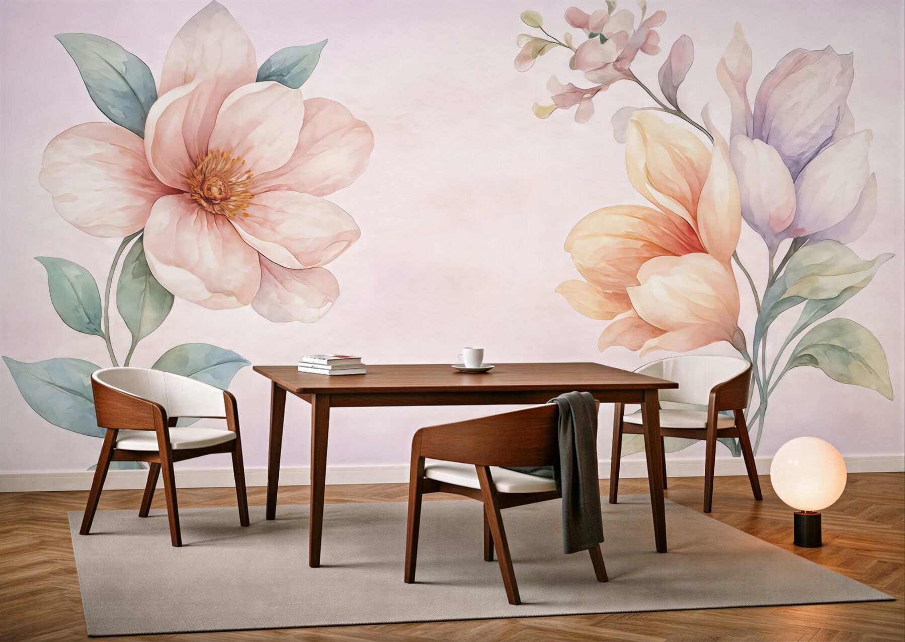 Fototapeta pastelowe magnolie w delikatnej kompozycji