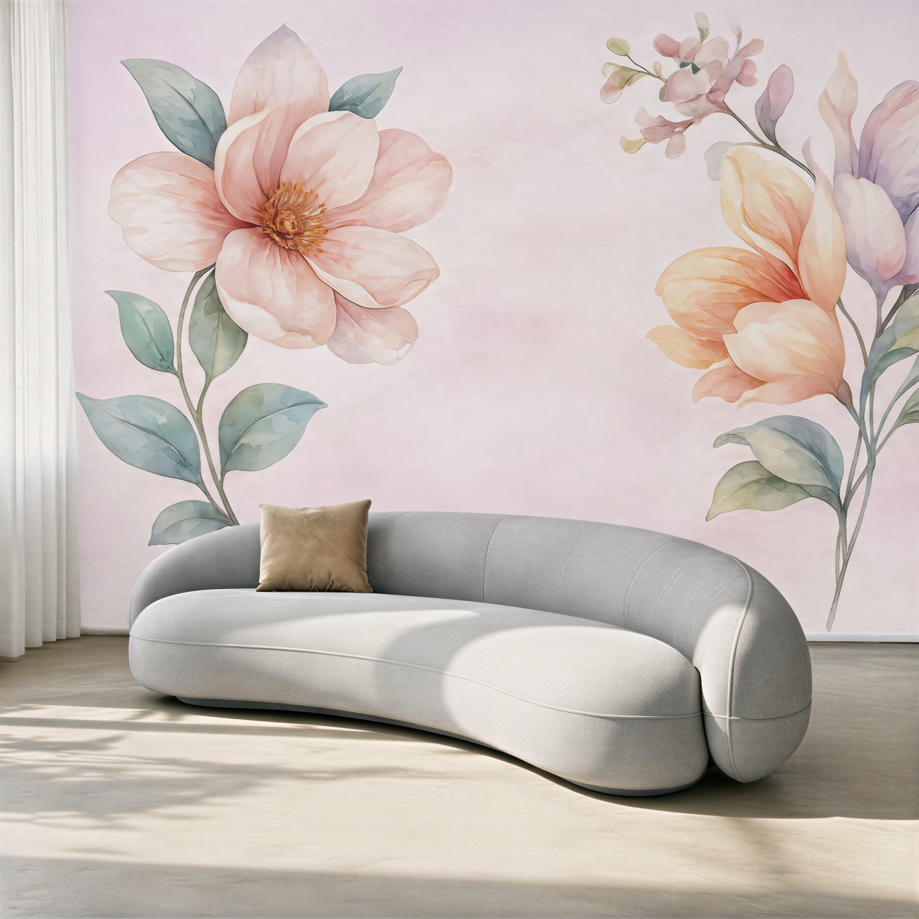 Fototapeta pastelowe magnolie w delikatnej kompozycji