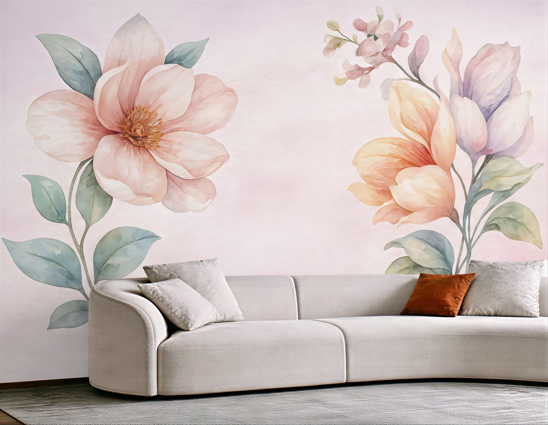 Fototapeta pastelowe magnolie w delikatnej kompozycji