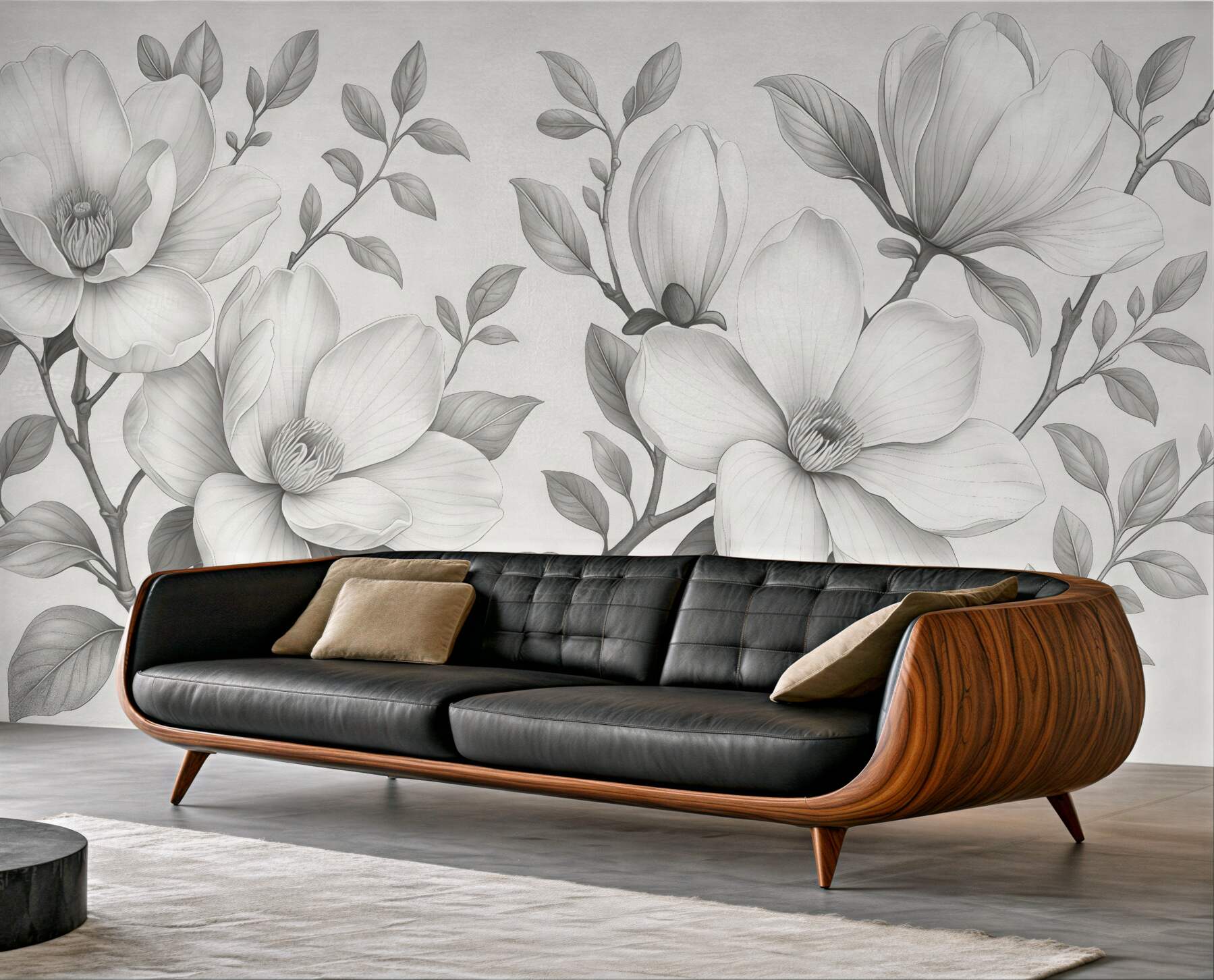 Fototapeta subtelne magnolie w szarościach