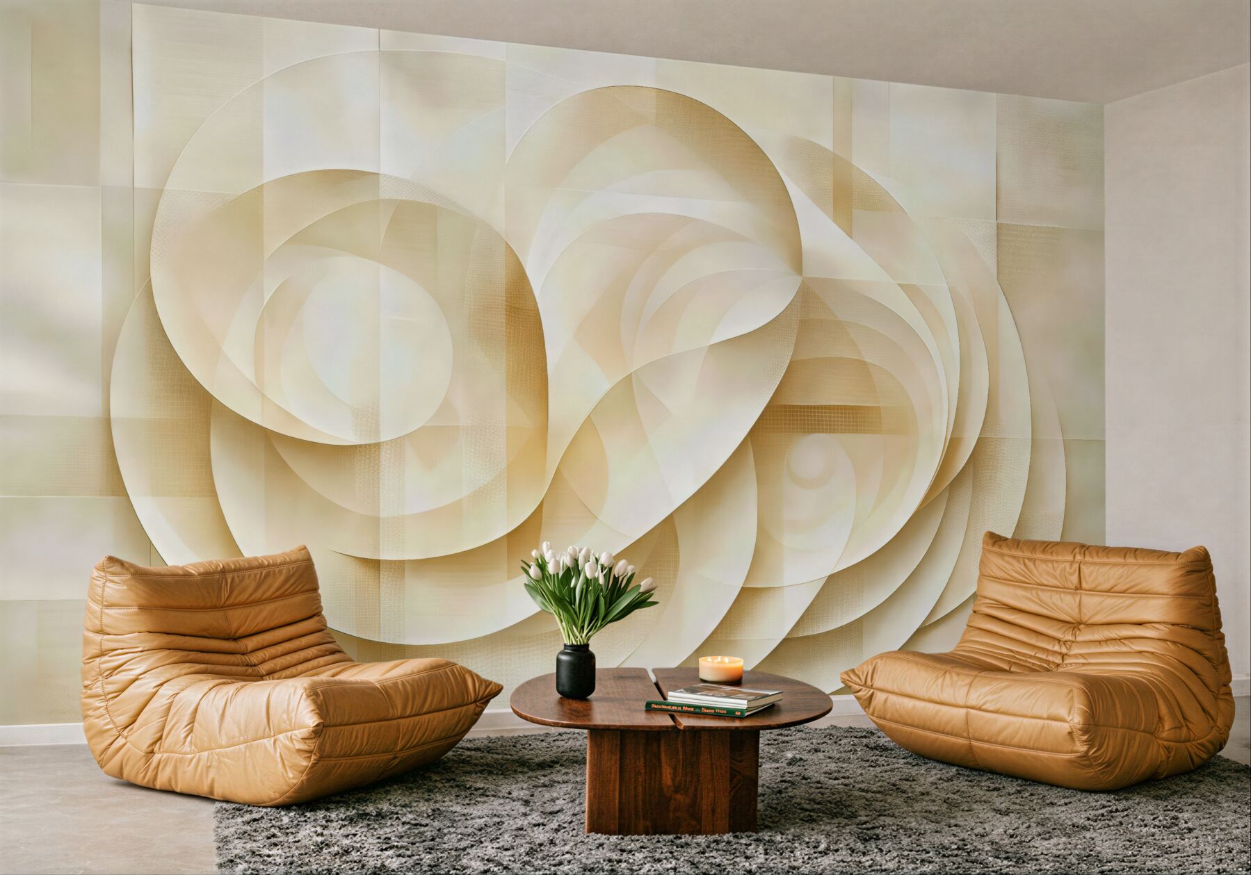 Fototapeta złocista geometryczna spirala abstrakcyjna