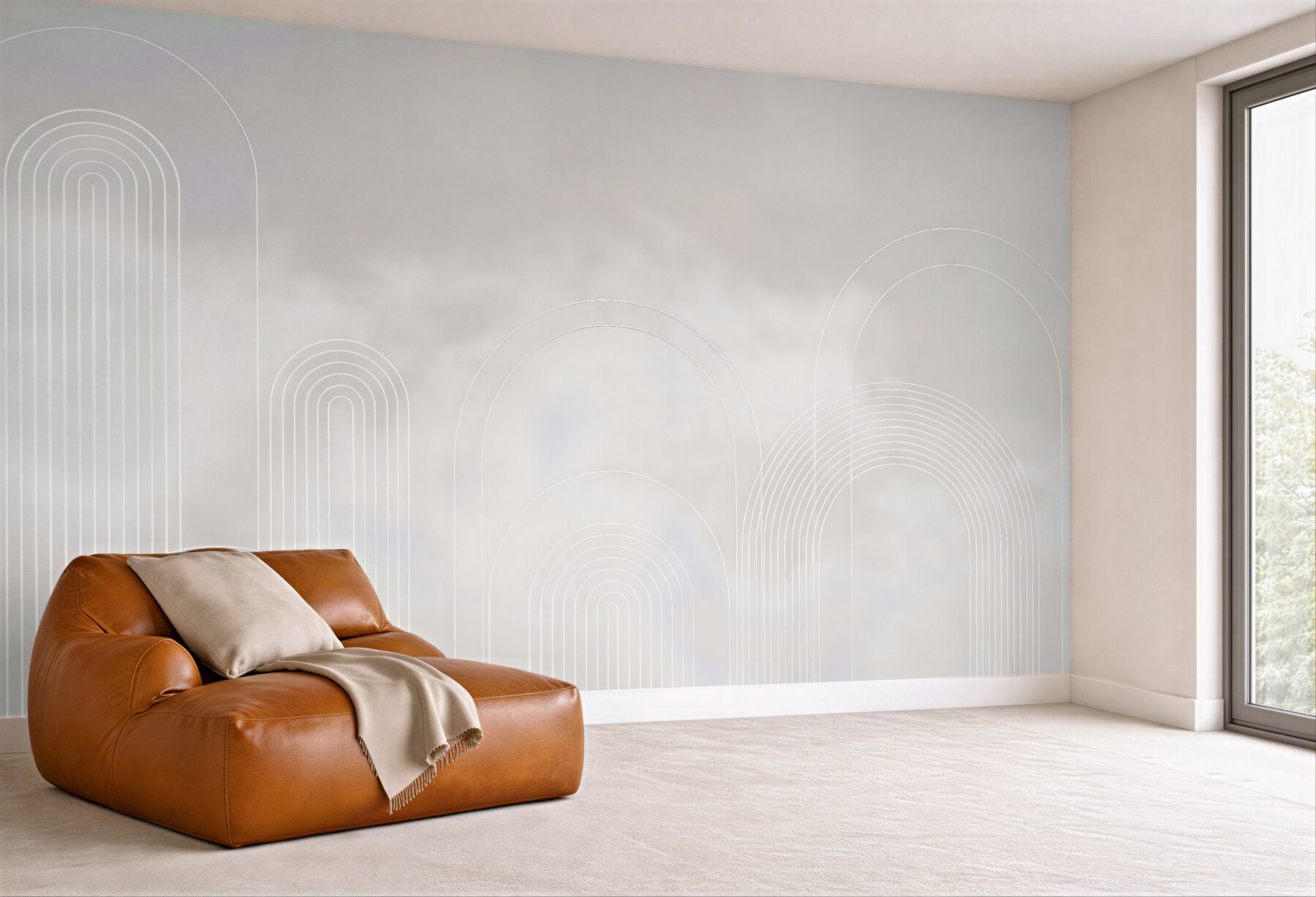 Fototapeta minimalistyczne łuki w beżach