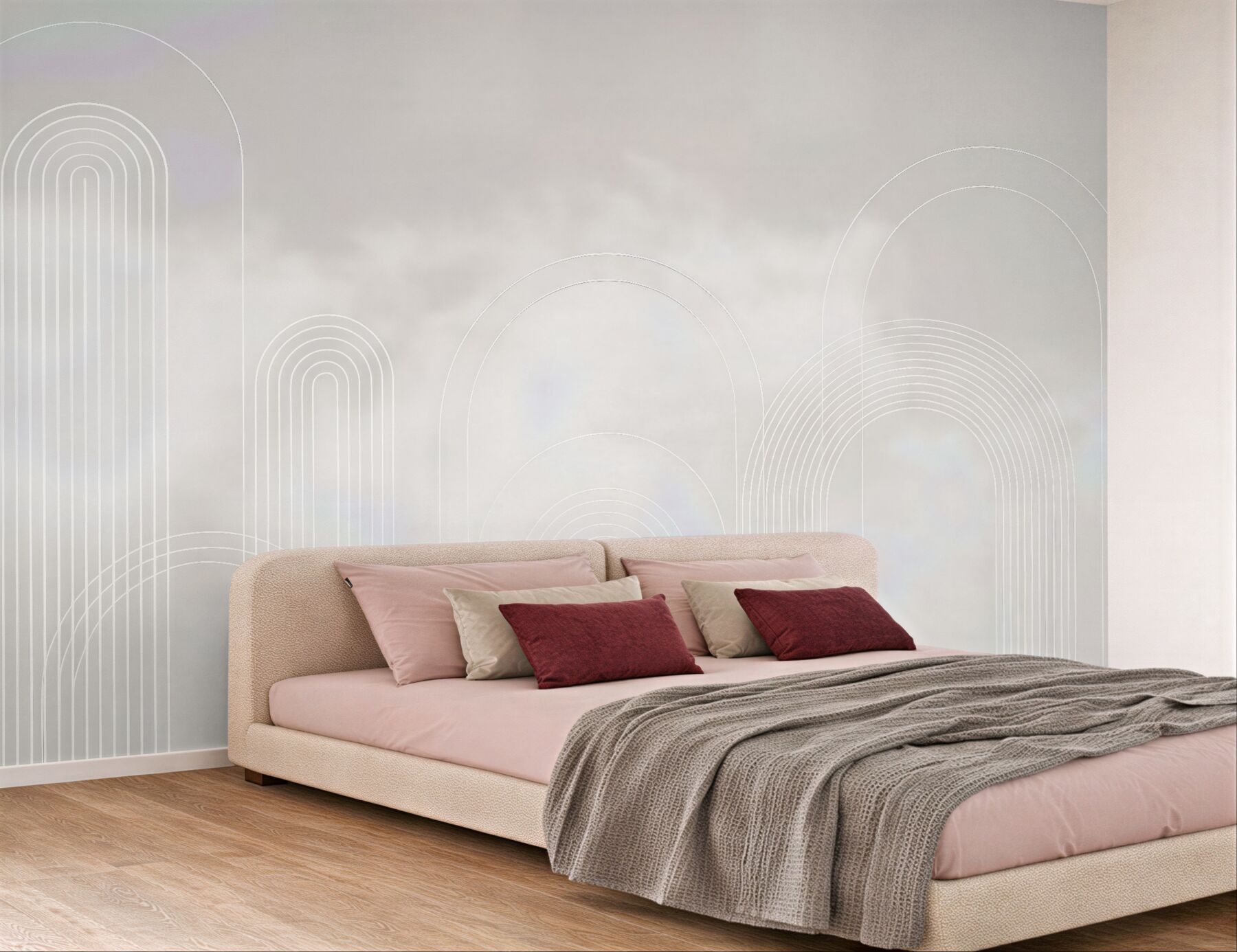 Fototapeta minimalistyczne łuki w beżach