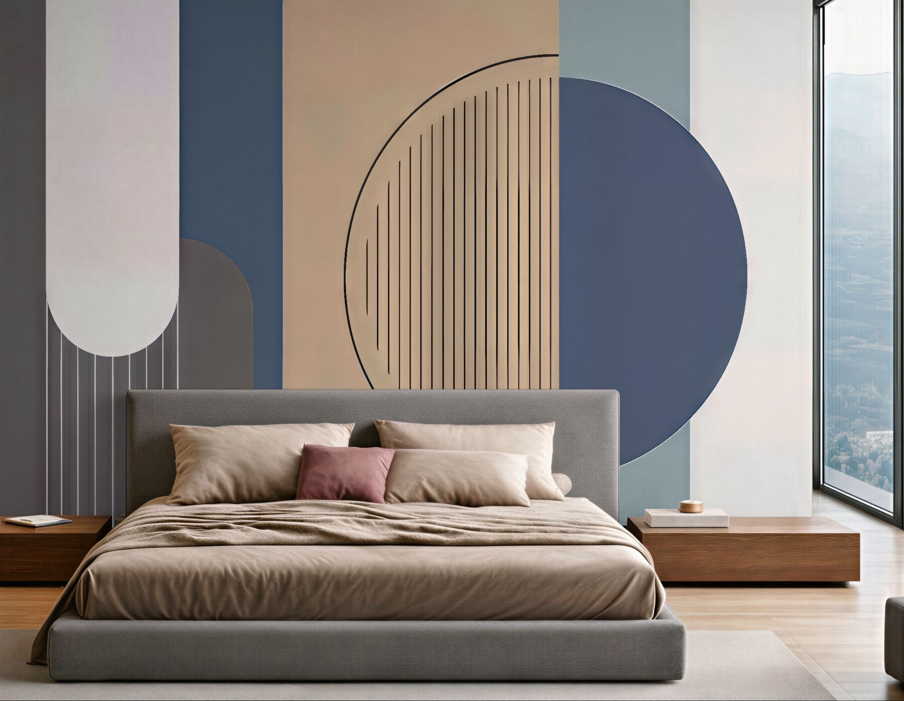 Fototapeta geometryczna harmonia w pastelowych tonach