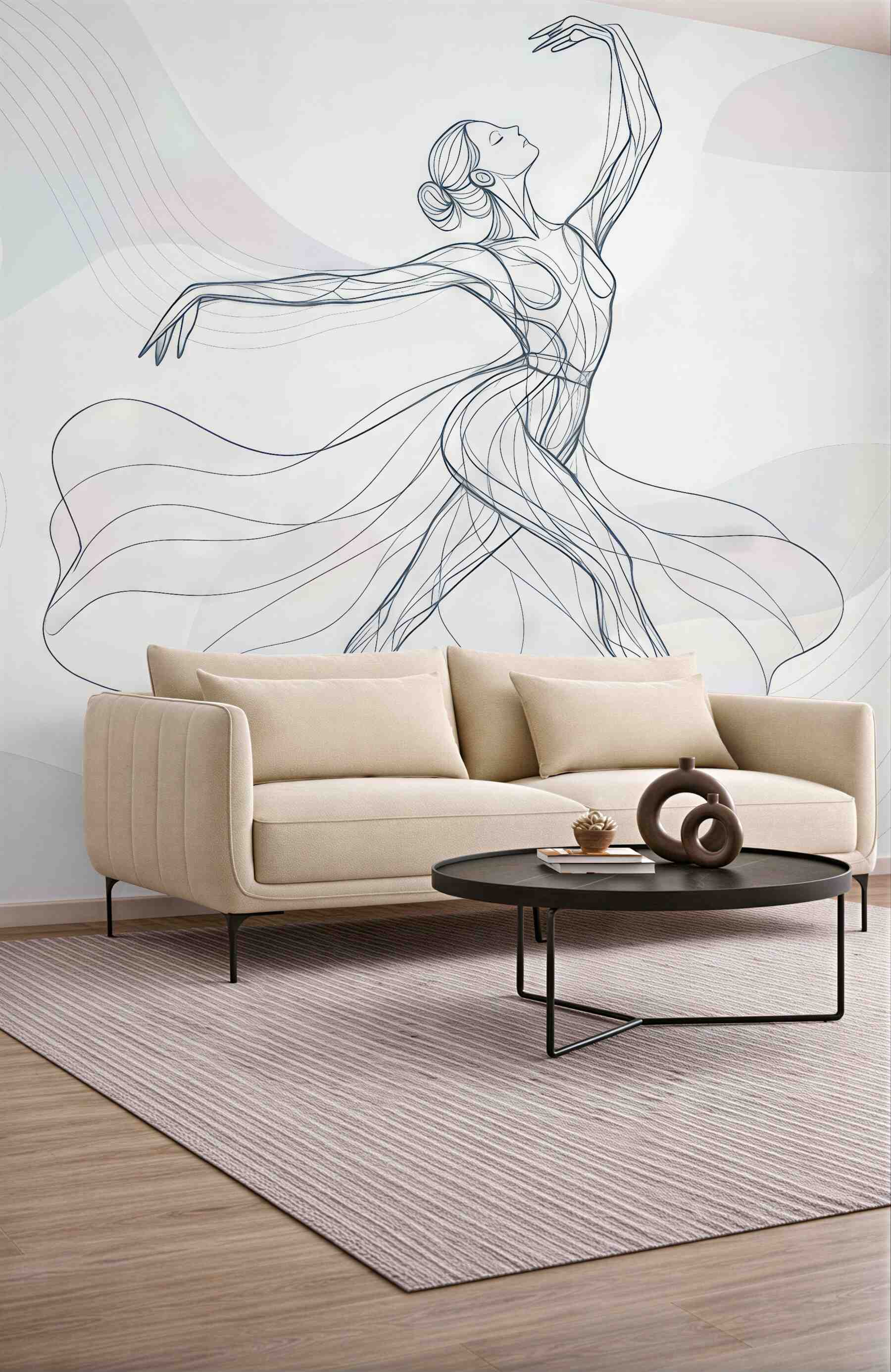 Fototapeta subtelna baletnica w eterycznym ruchu
