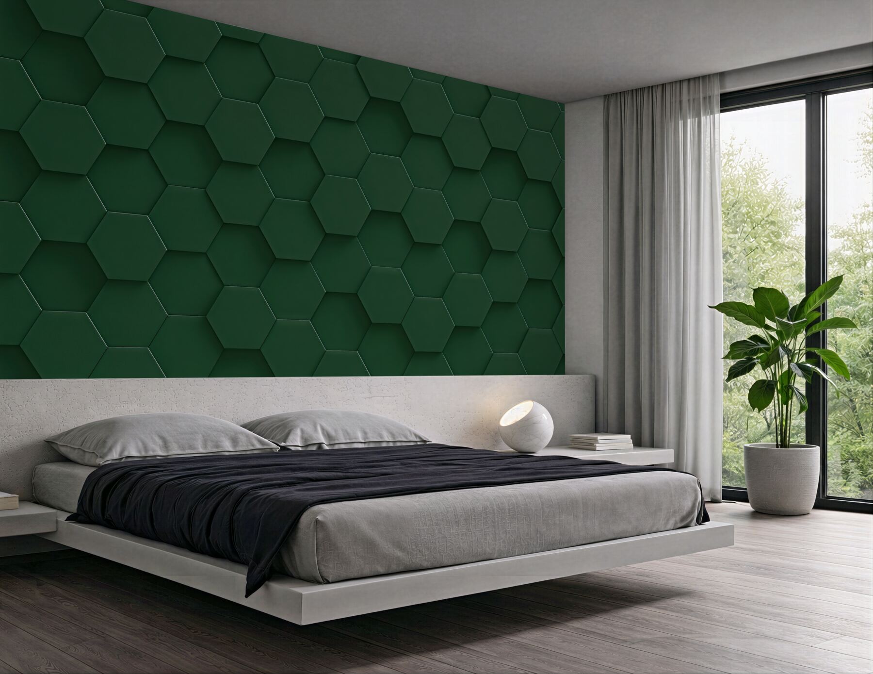 Fototapeta zielona geometryczna mozaika 3d