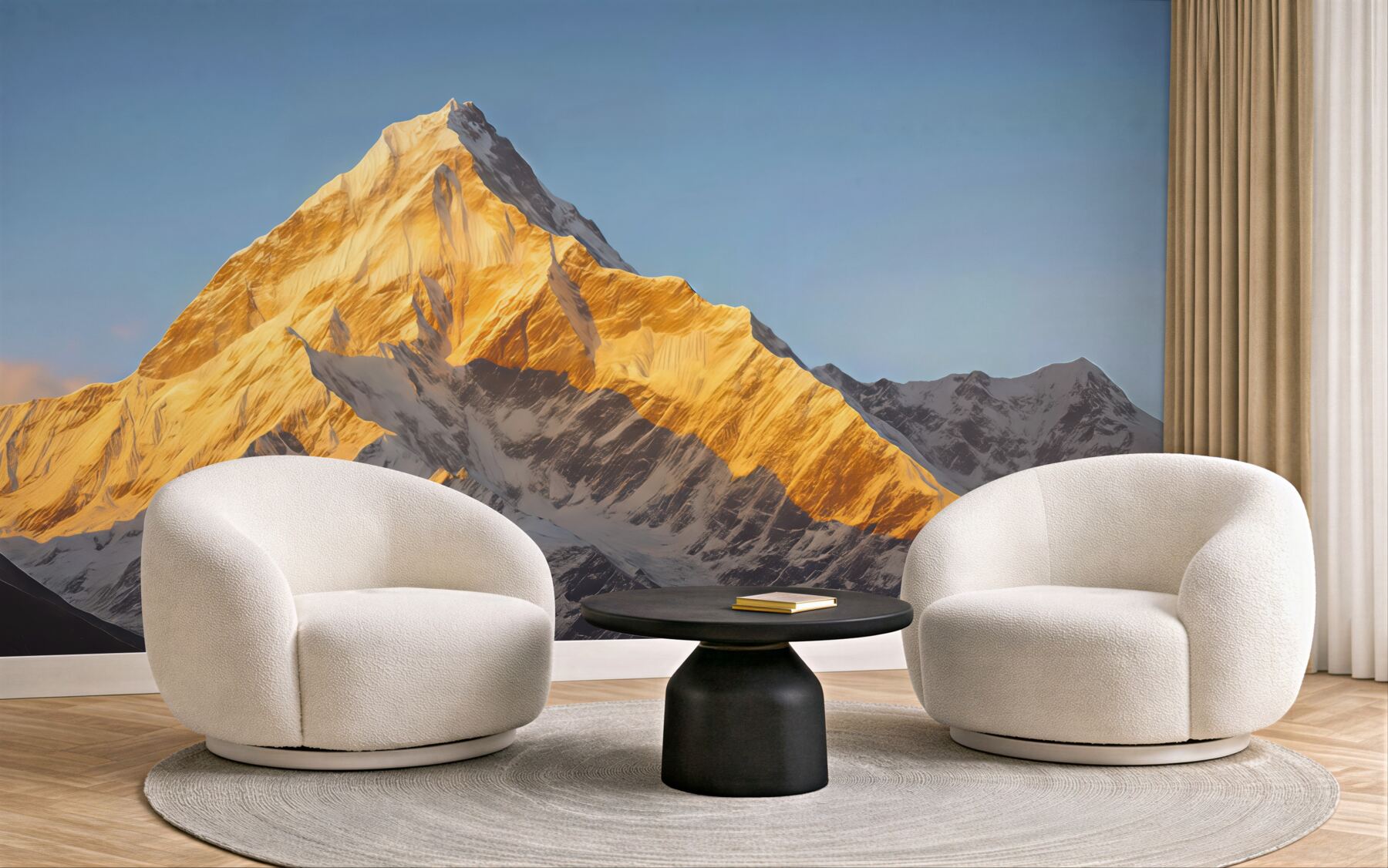 Fototapeta złoty szczyt o świcie