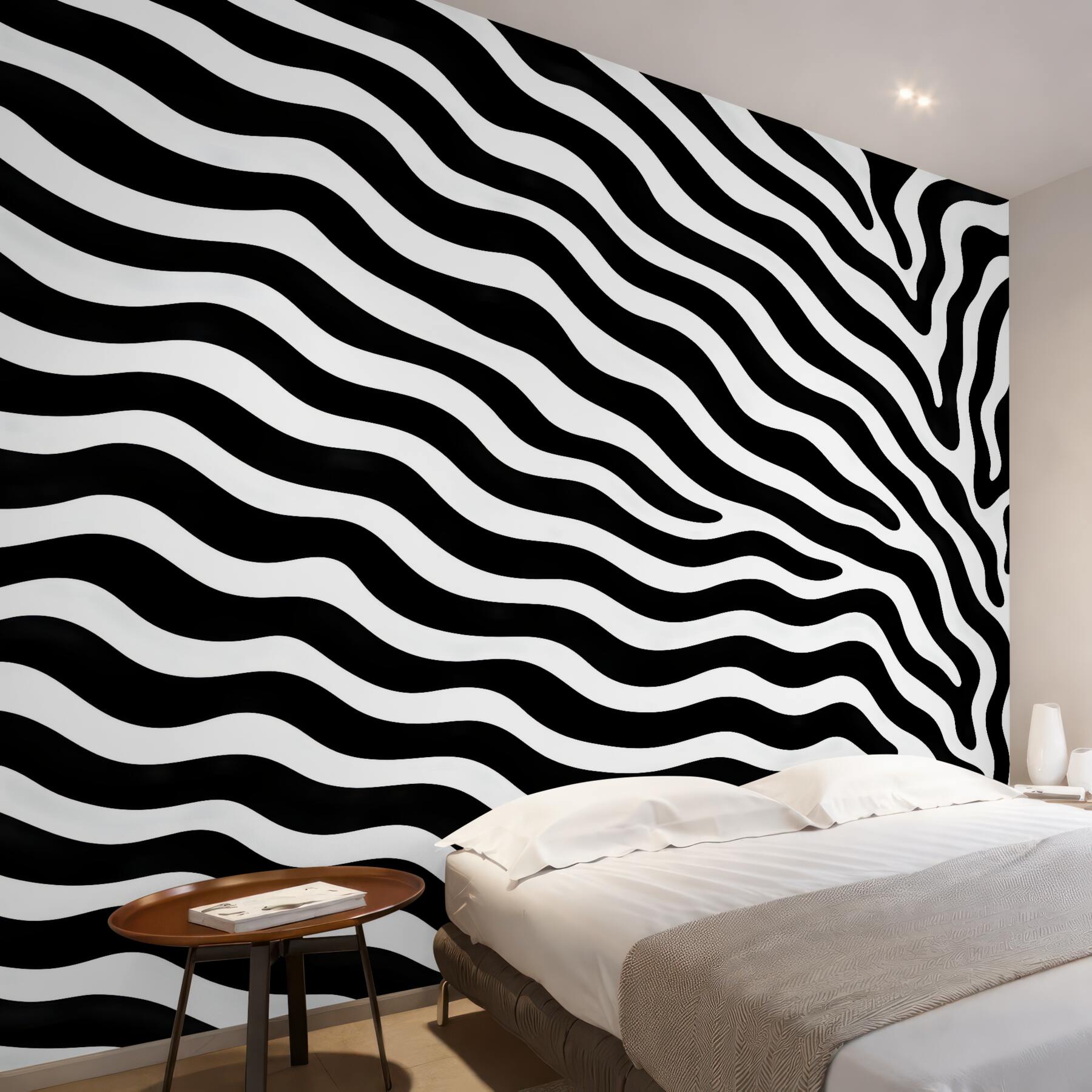 Fototapeta zebra w nowoczesnych falach