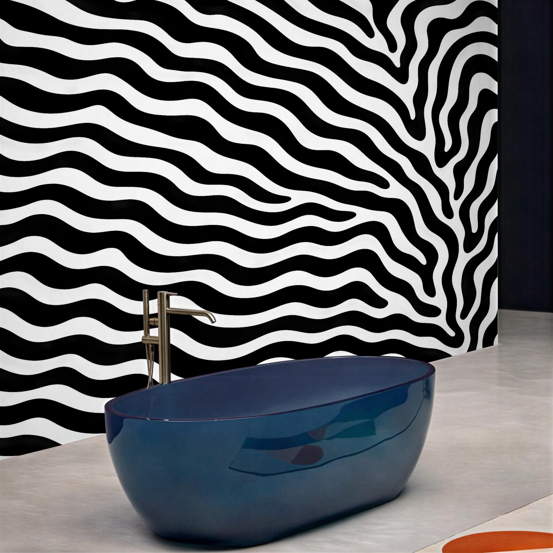 Fototapeta zebra w nowoczesnych falach