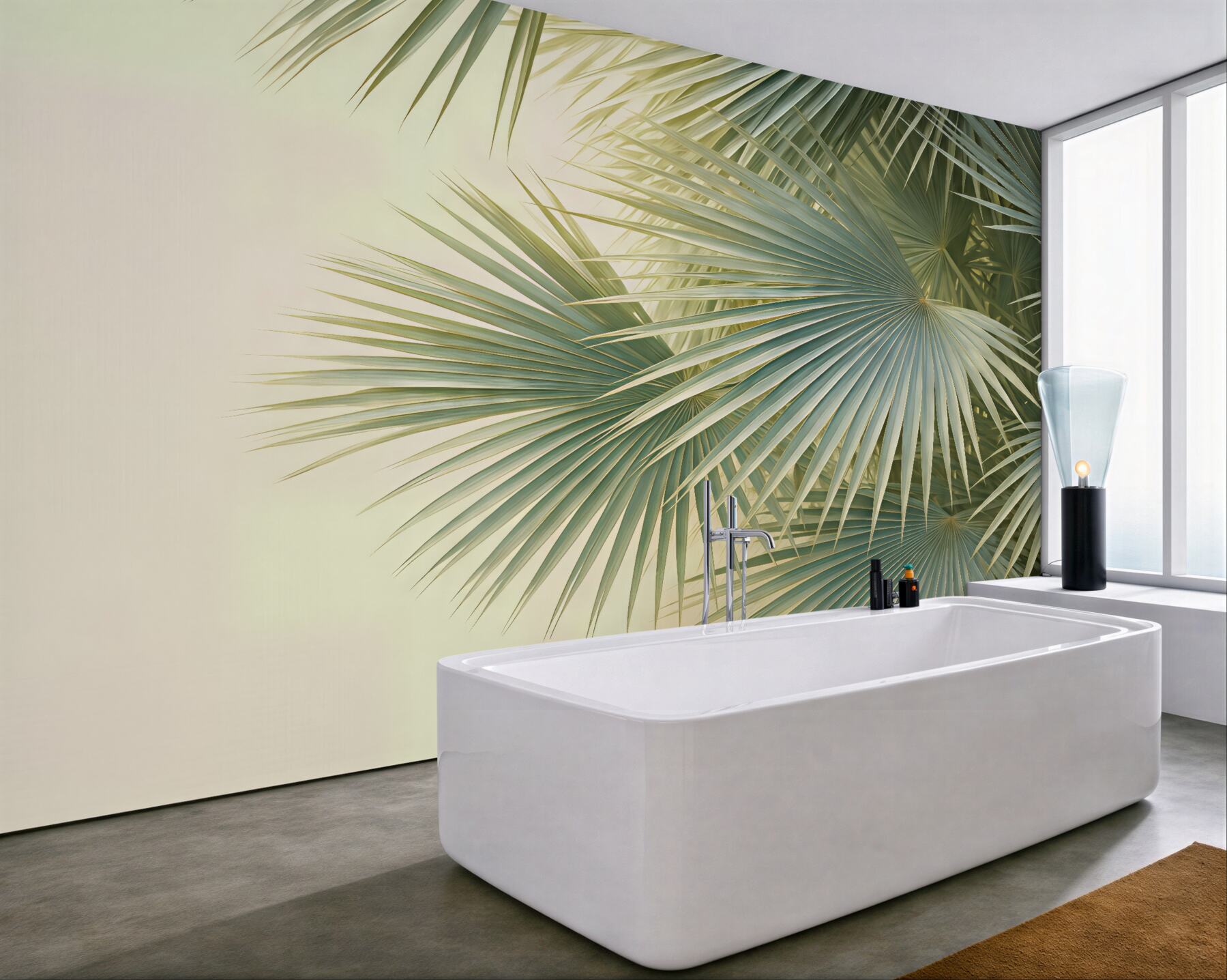 Fototapeta tropikalne wachlarze palm w zieleni