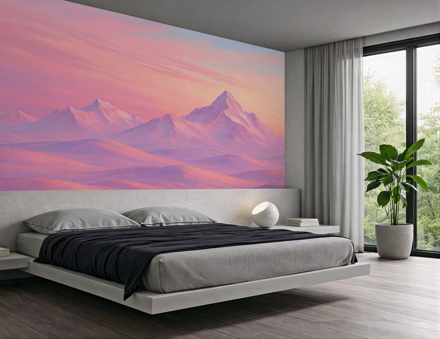 Fototapeta pastelowe góry o świcie