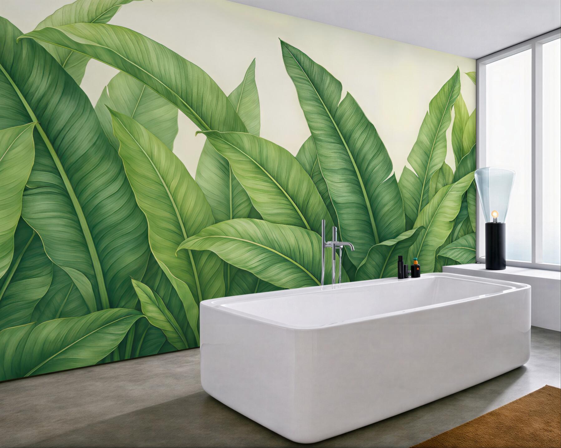 Fototapeta zielone liście w subtelnej harmonii