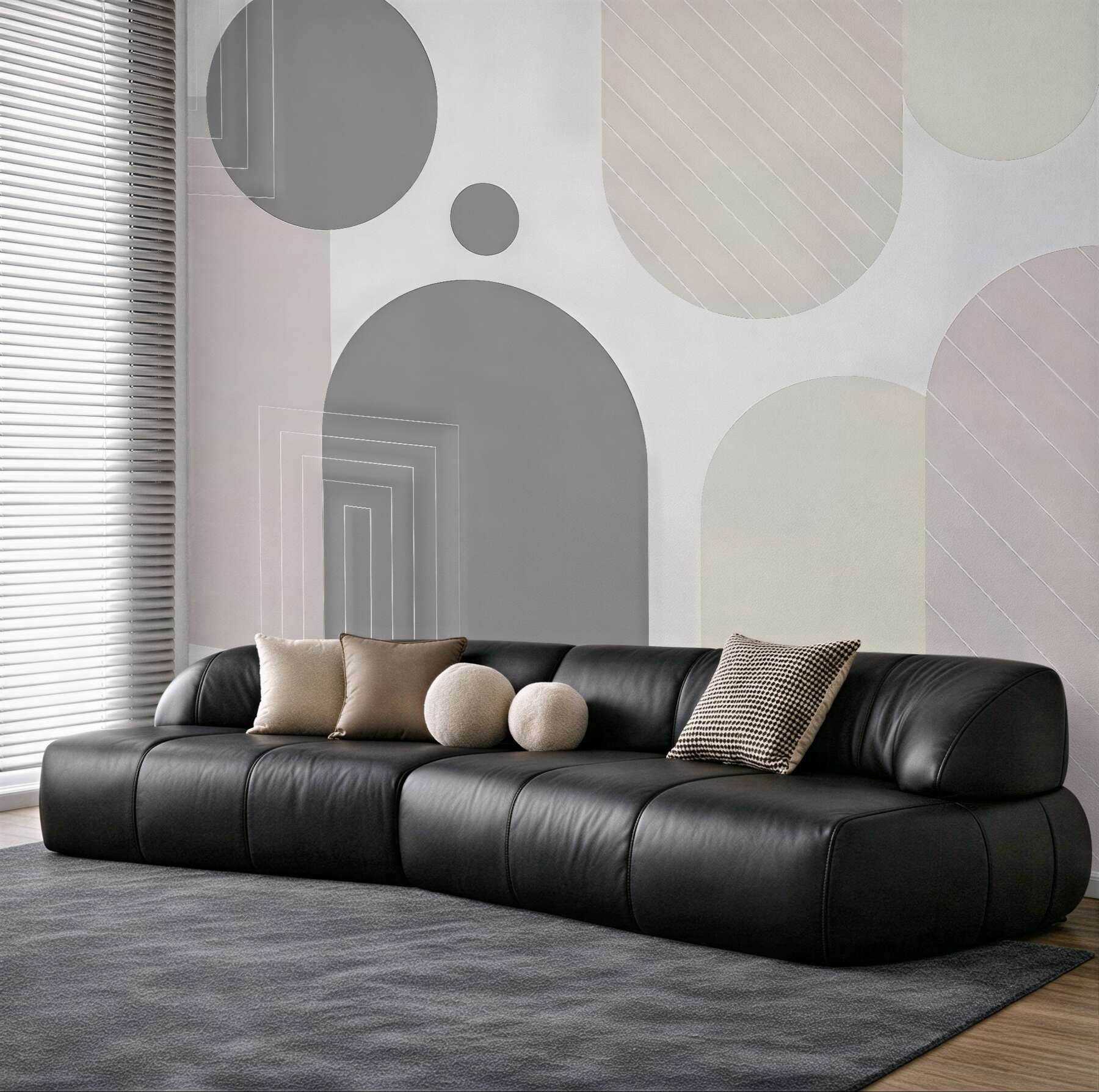 Fototapeta geometryczna harmonia w pastelowym minimalizmie