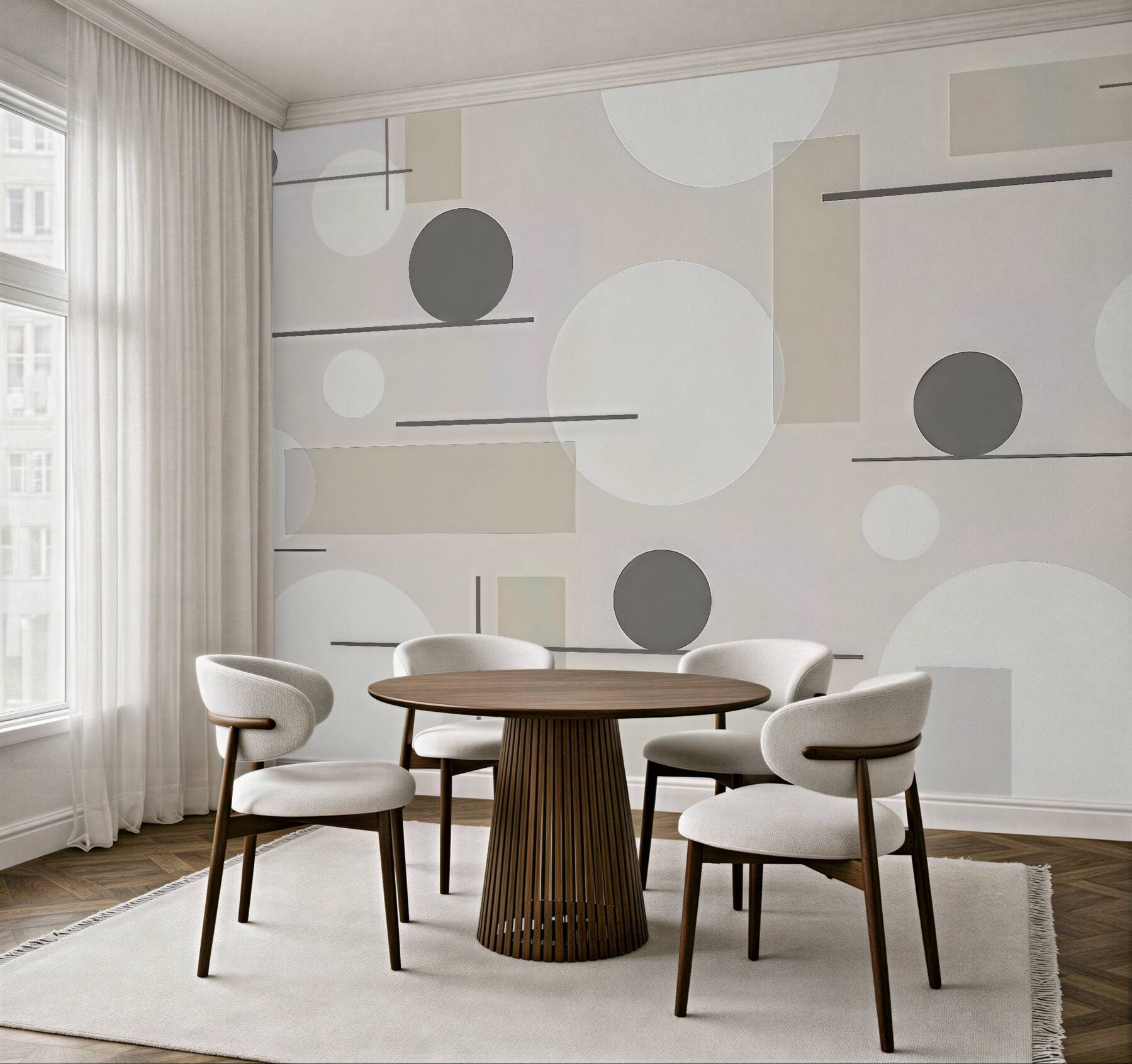 Fototapeta minimalistyczna geometria w beżach