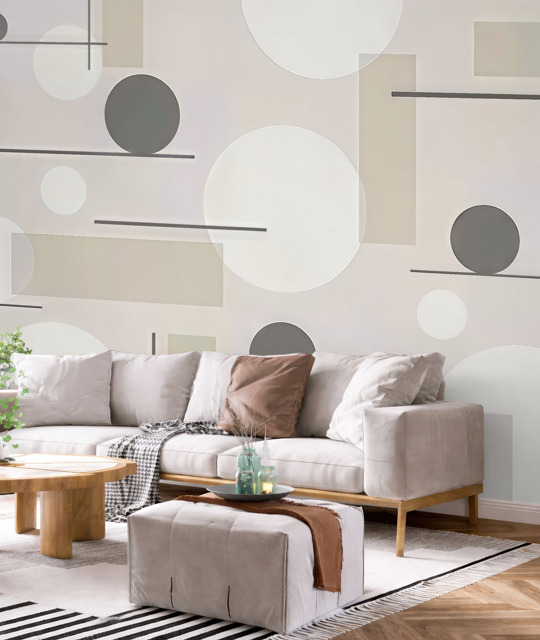 Fototapeta minimalistyczna geometria w beżach