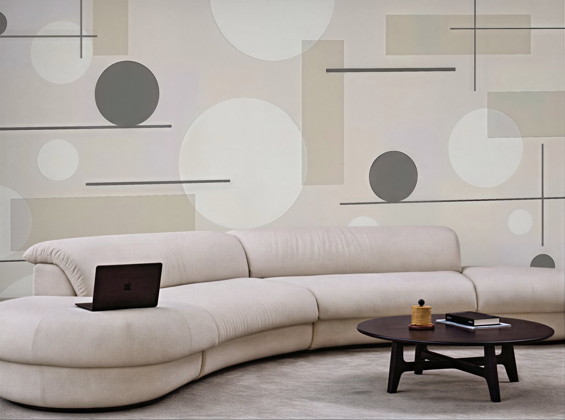 Fototapeta minimalistyczna geometria w beżach