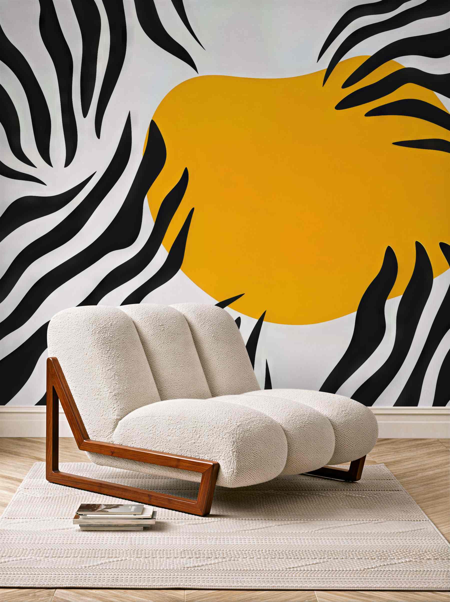Fototapeta zebra i złote słońce