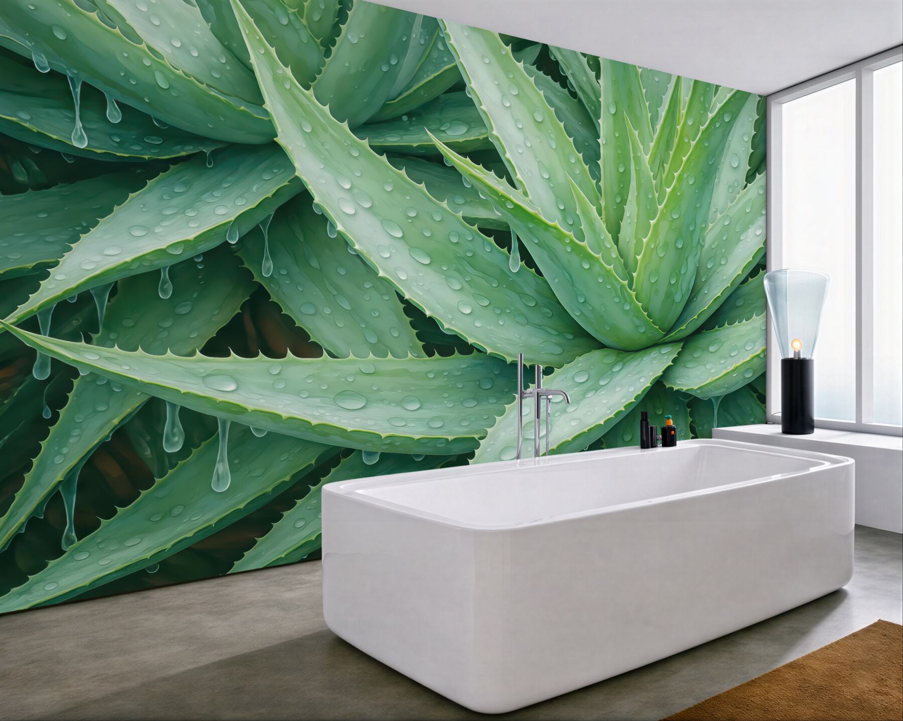 Fototapeta aloes z kroplami świeżości