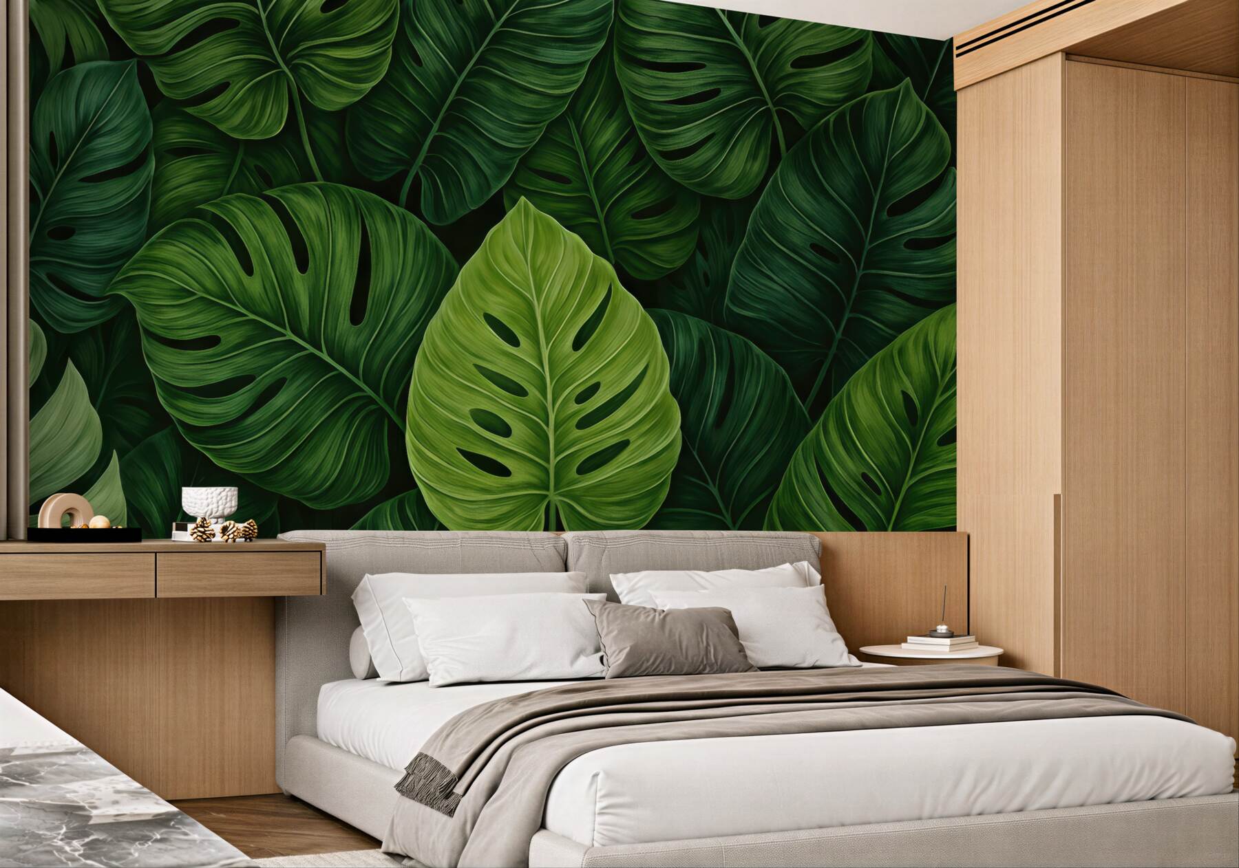 Fototapeta zielona monstera tropikalna głębia