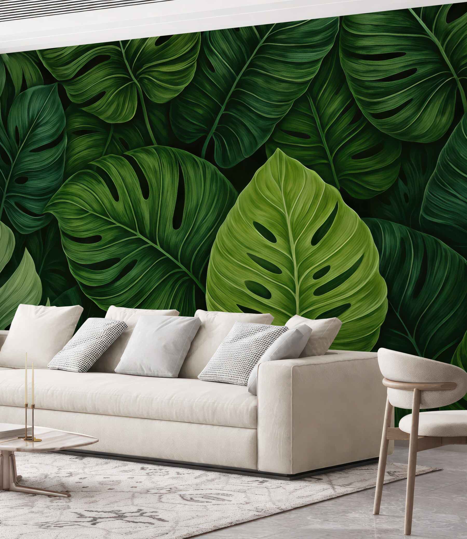 Fototapeta zielona monstera tropikalna głębia