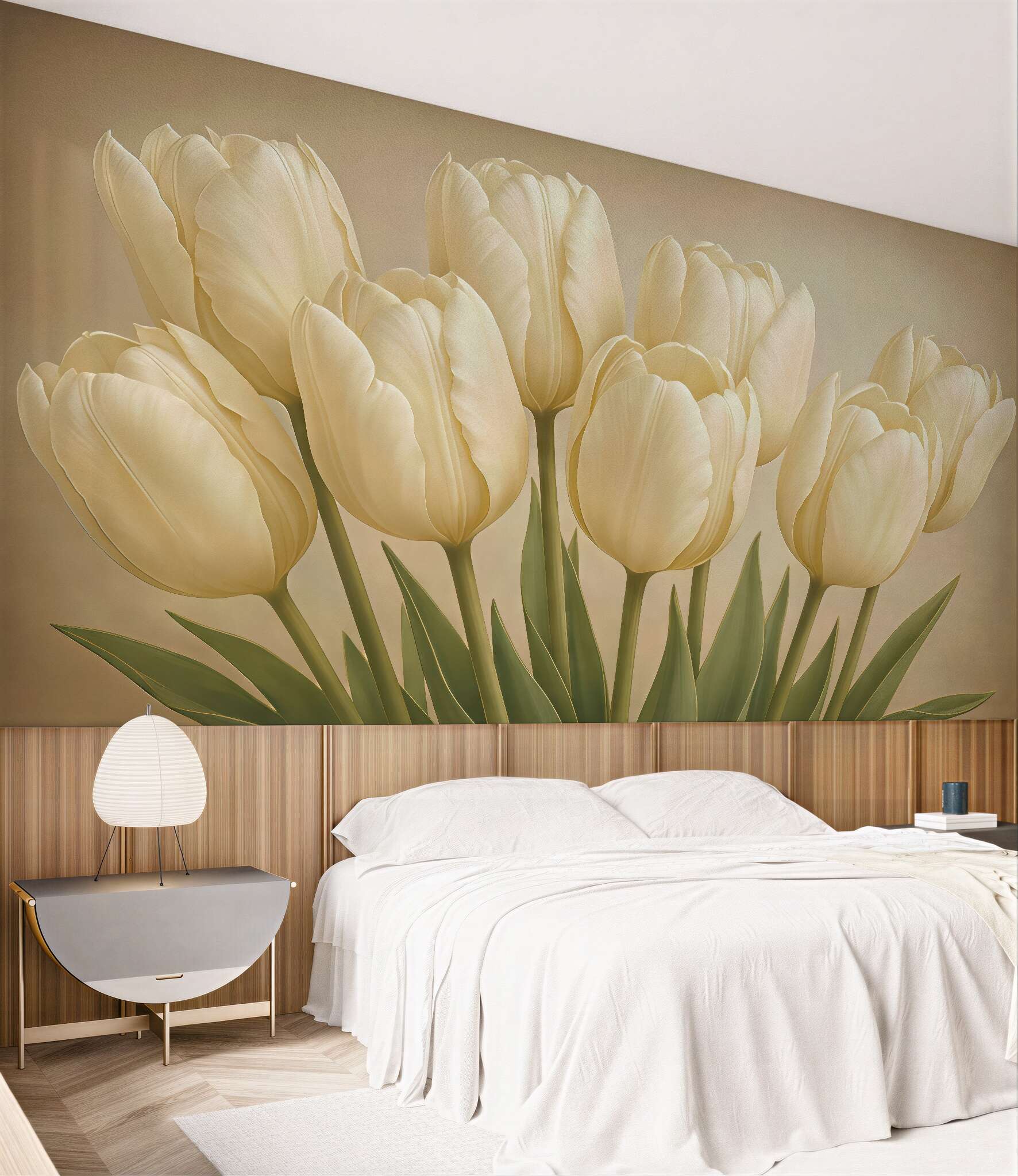 Fototapeta eleganckie waniliowe tulipany