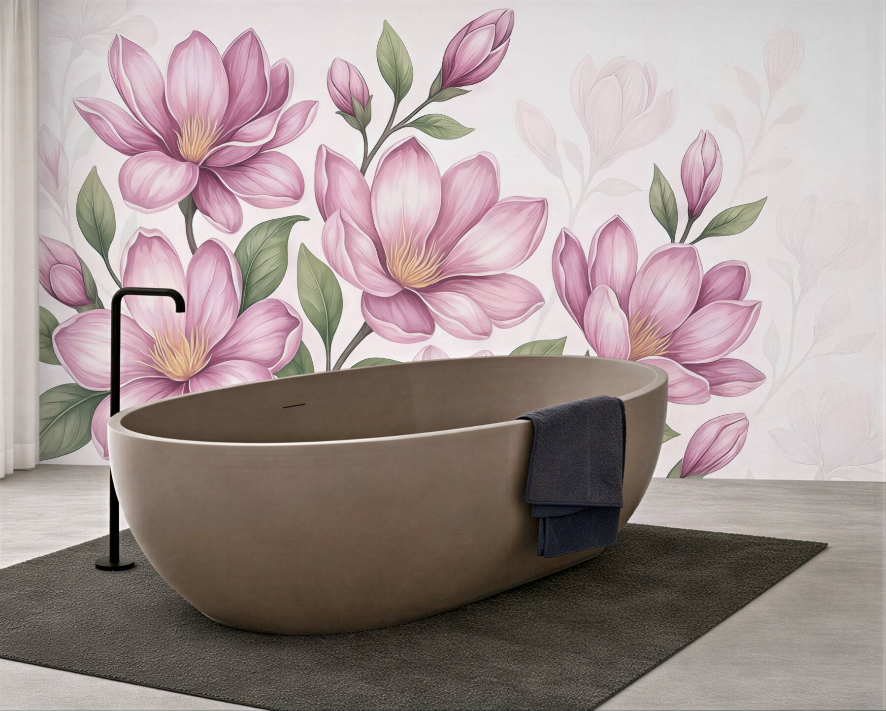 Fototapeta różowe magnolie w subtelnej elegancji