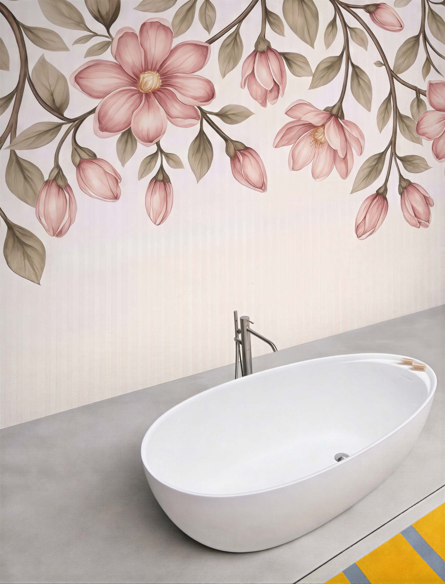 Fototapeta zwisające magnolie w pastelowym wdzięku