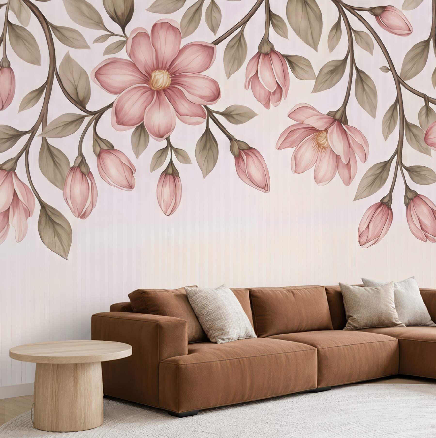 Fototapeta zwisające magnolie w pastelowym wdzięku