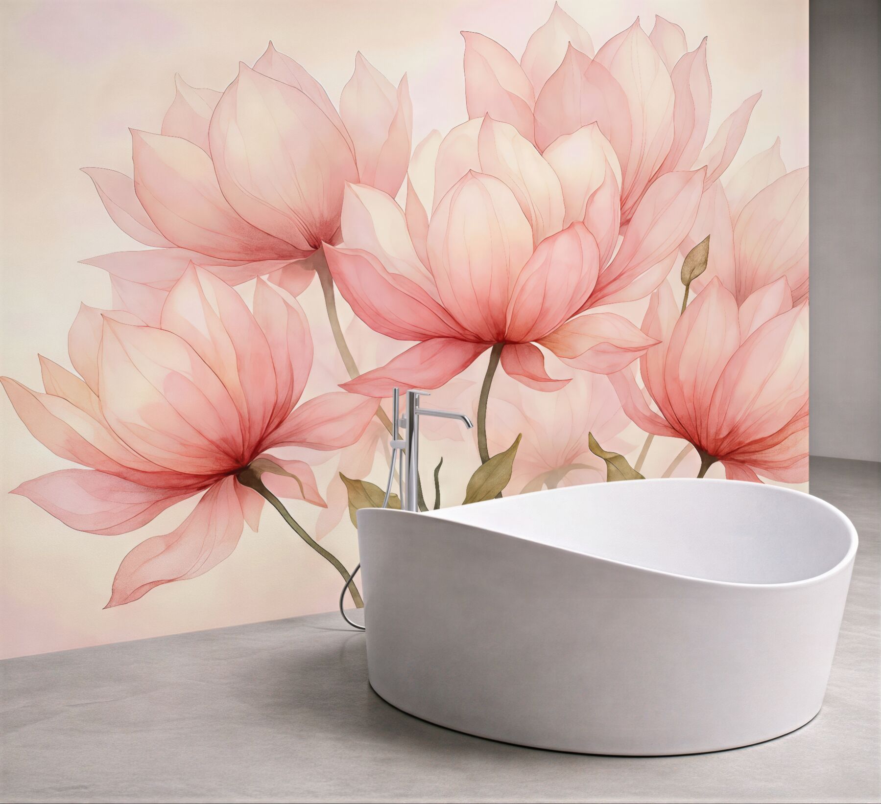 Fototapeta różowe magnolie w delikatnym rozkwicie