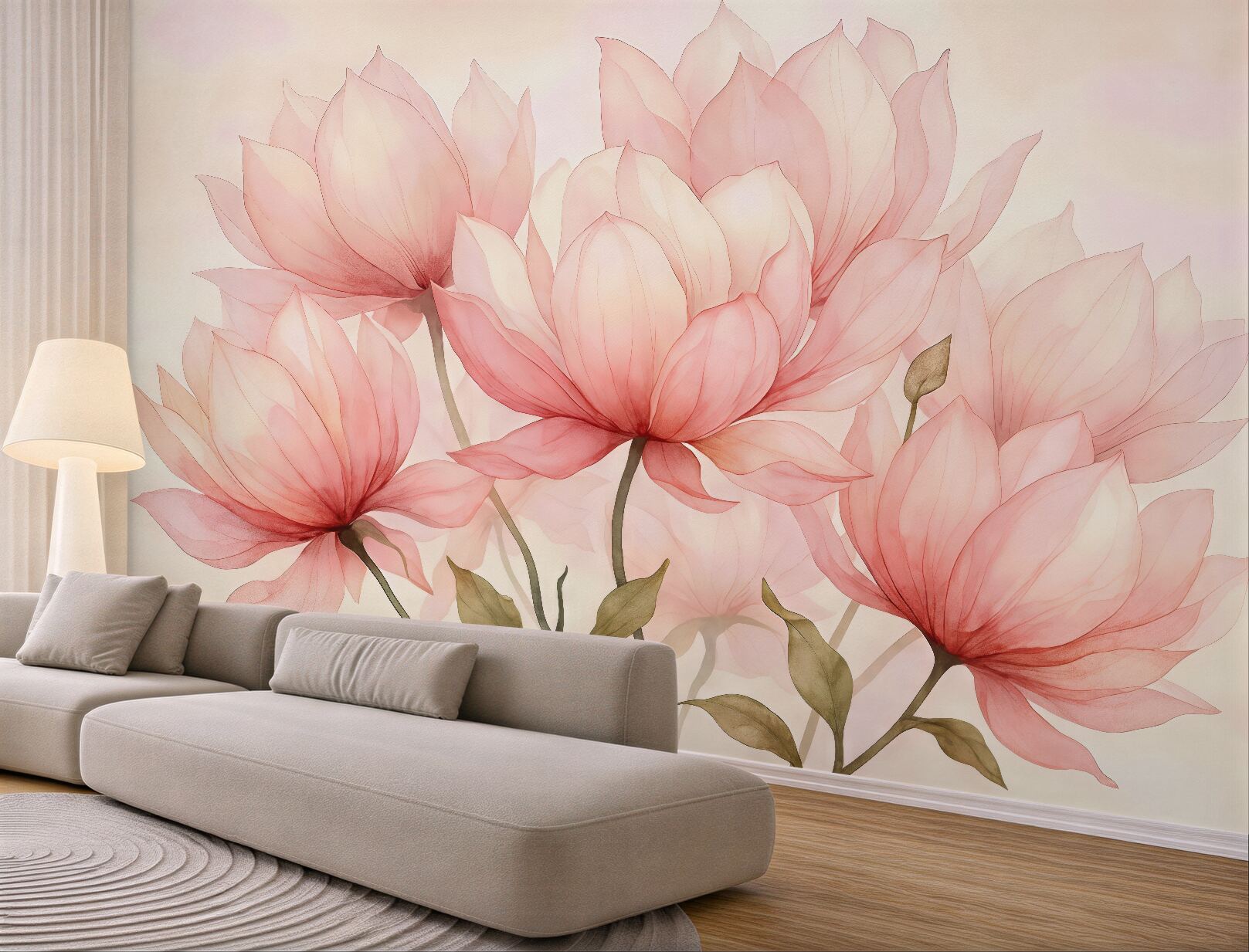 Fototapeta różowe magnolie w delikatnym rozkwicie