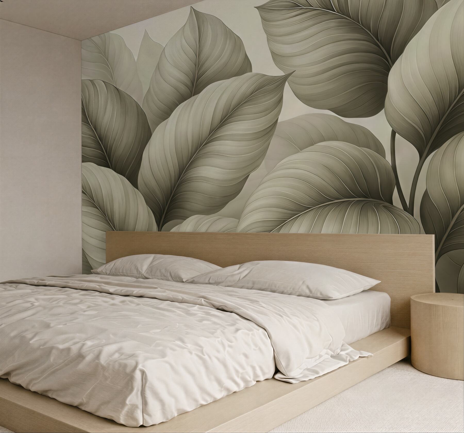 Fototapeta beżowe liście w spokojnej harmonii