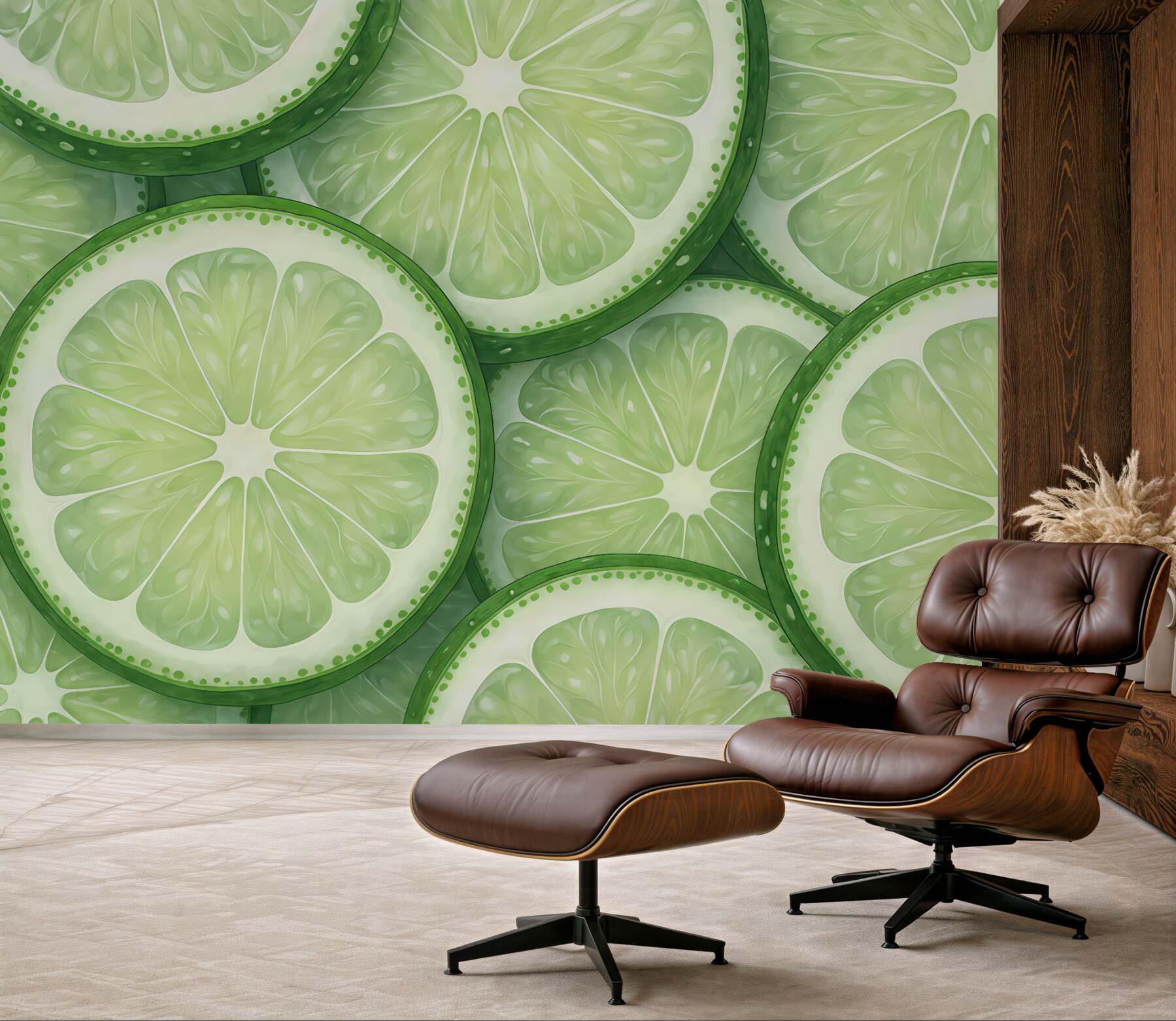 Fototapeta soczyste plasterki limonki