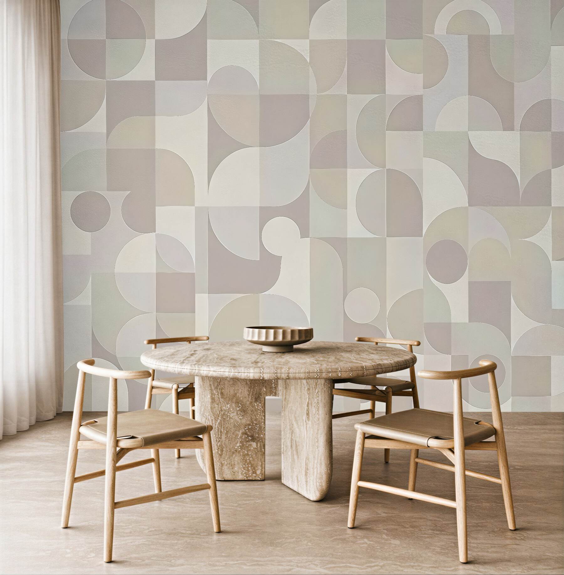 Fototapeta pastelowa geometria w nowoczesnym rytmie
